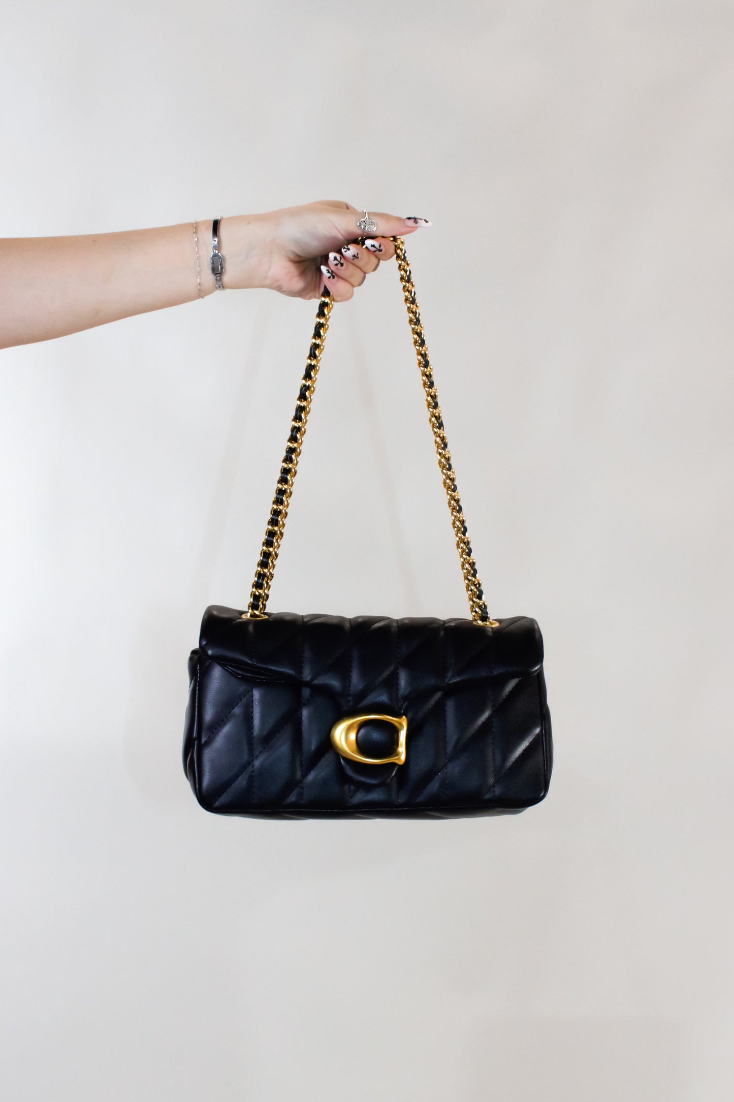 The Tabby Purse - Tan - Black