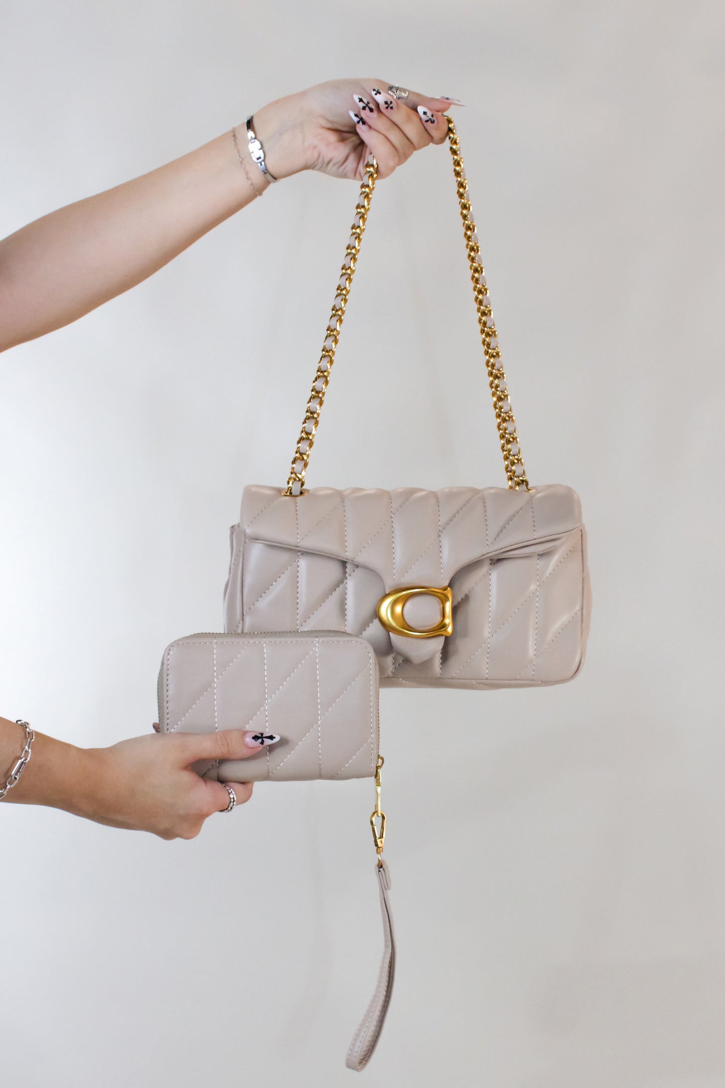 The Tabby Purse - Tan - Black