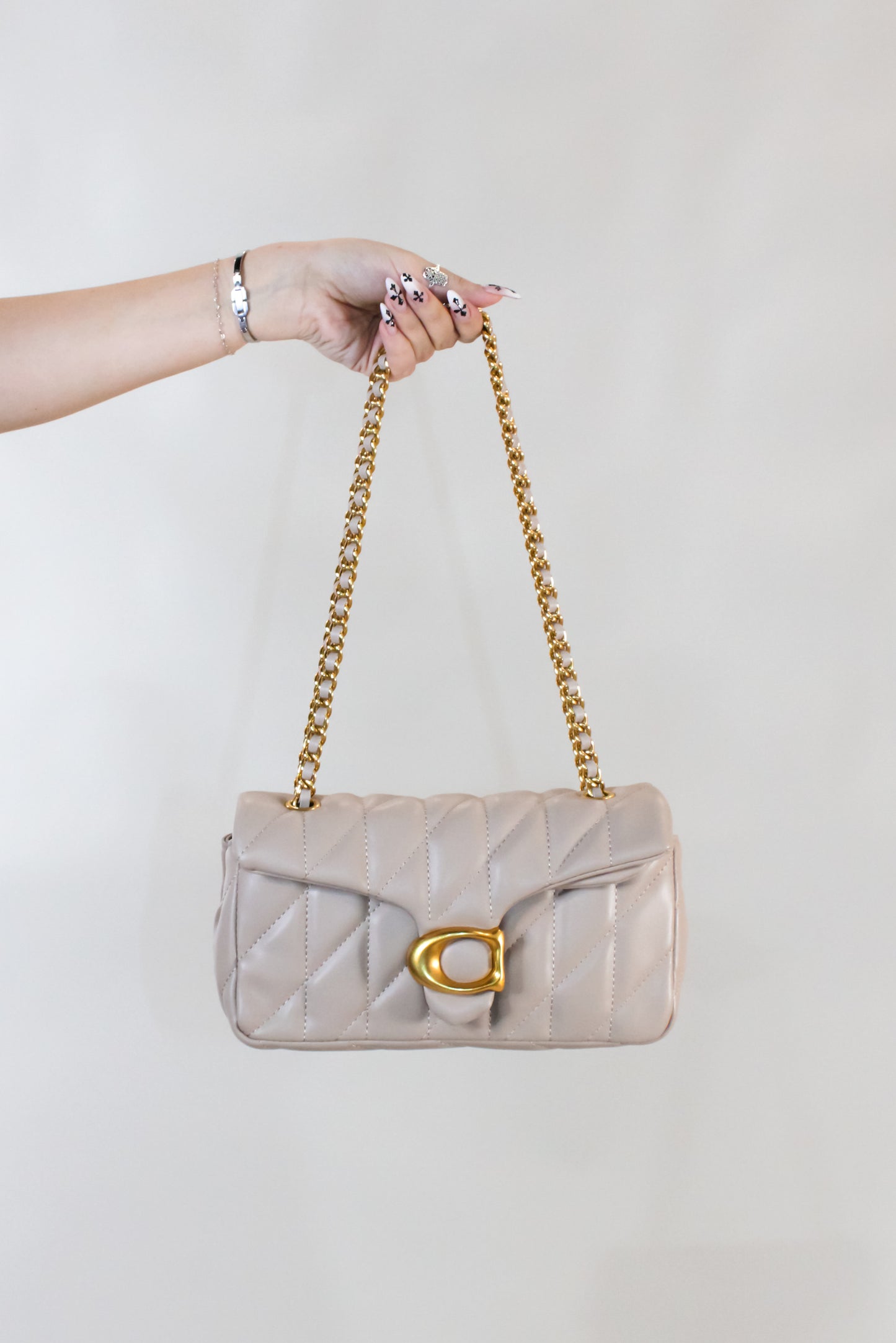 The Tabby Purse - Tan - Black