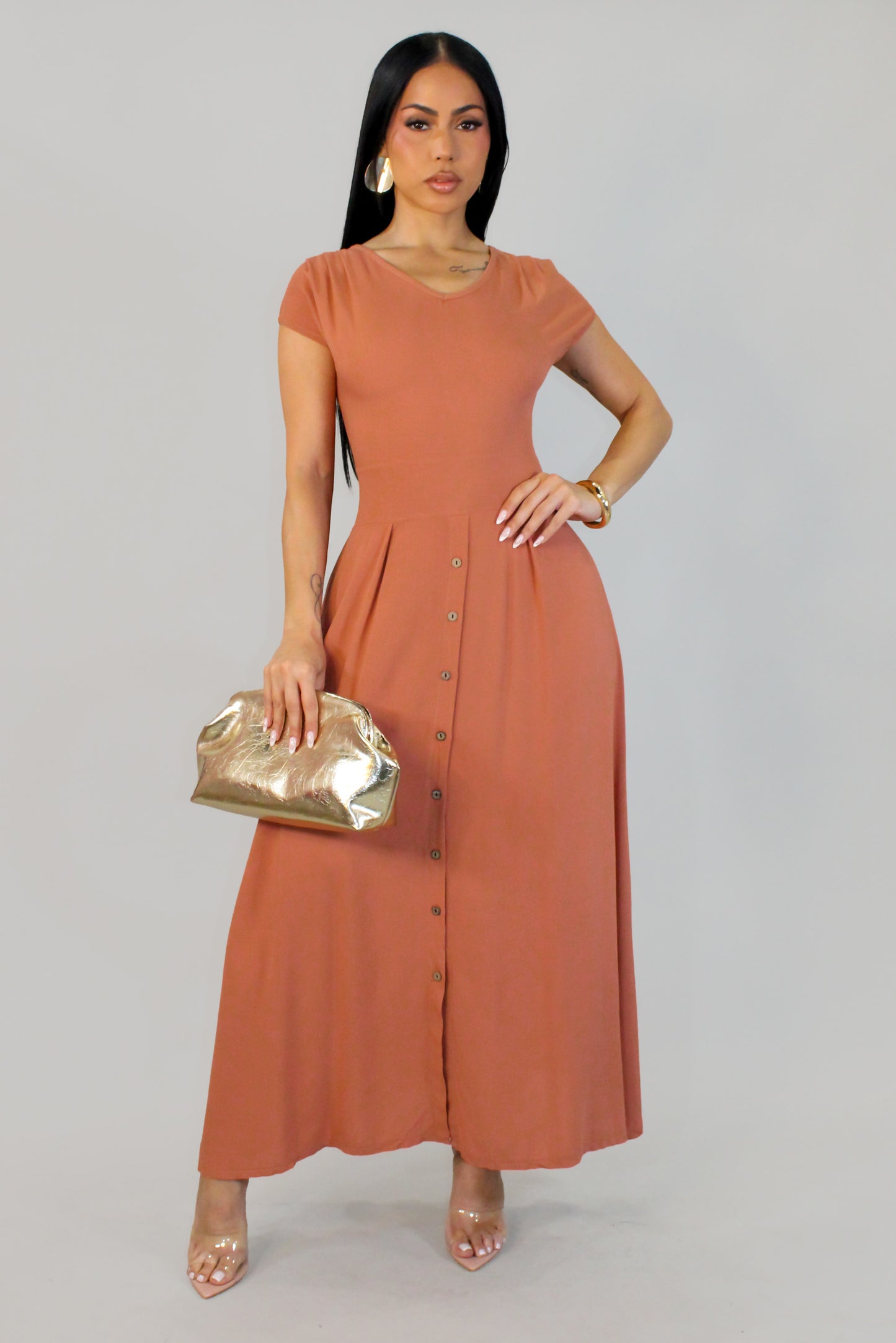 Alma's Dress - Coral