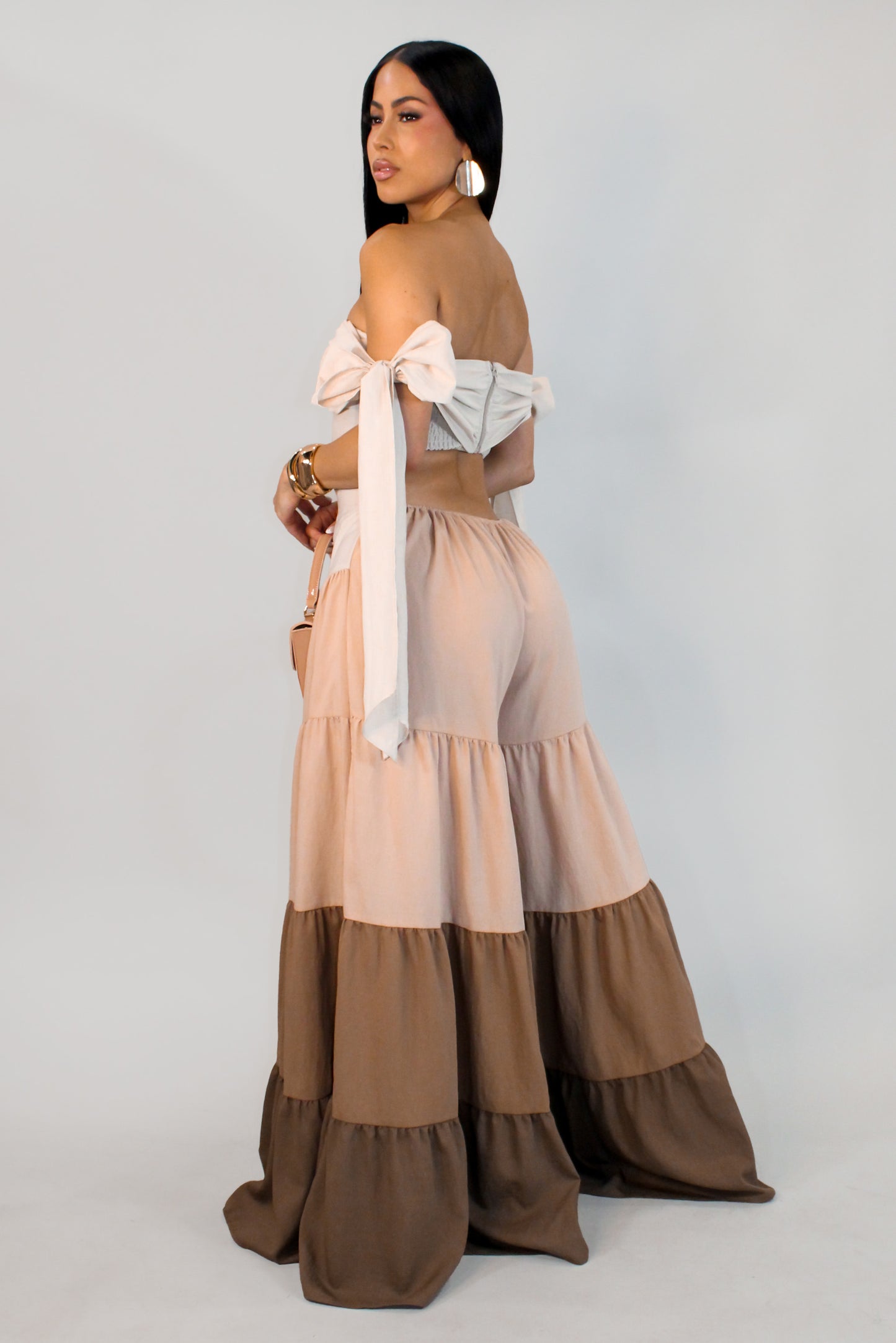 Arizona's Sunrise Jumpsuit - Beige-Brown