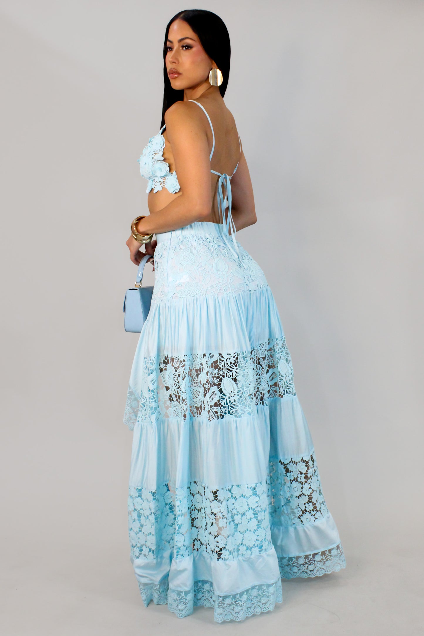 Cabo Babe Skirt Set - Blue