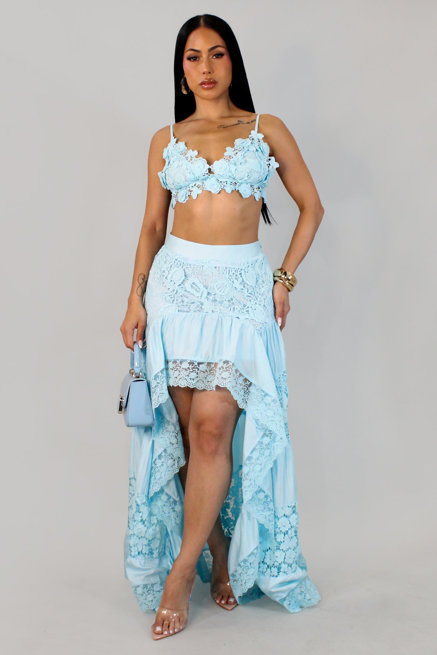 Cabo Babe Skirt Set - Blue
