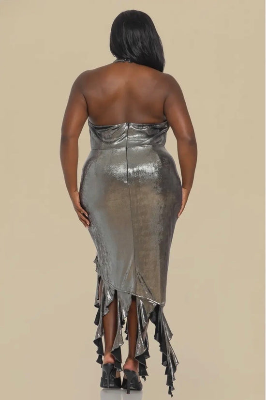 Sassy And Savy Mini Dress - Silver