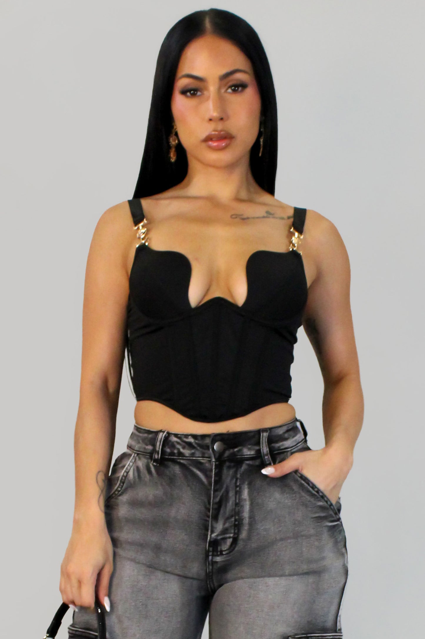 Cold On Me Corset - Black