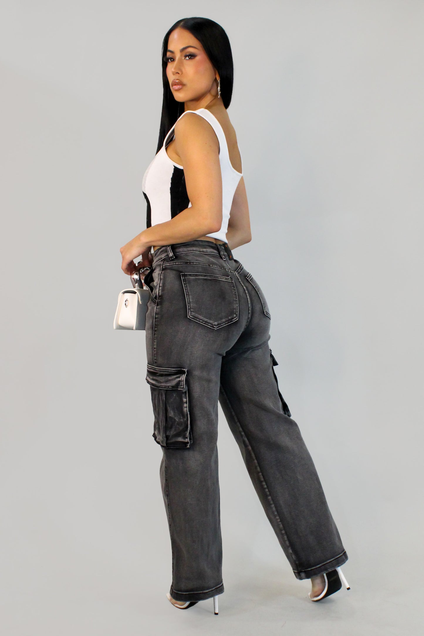 Poked On Pockets Pants - Black