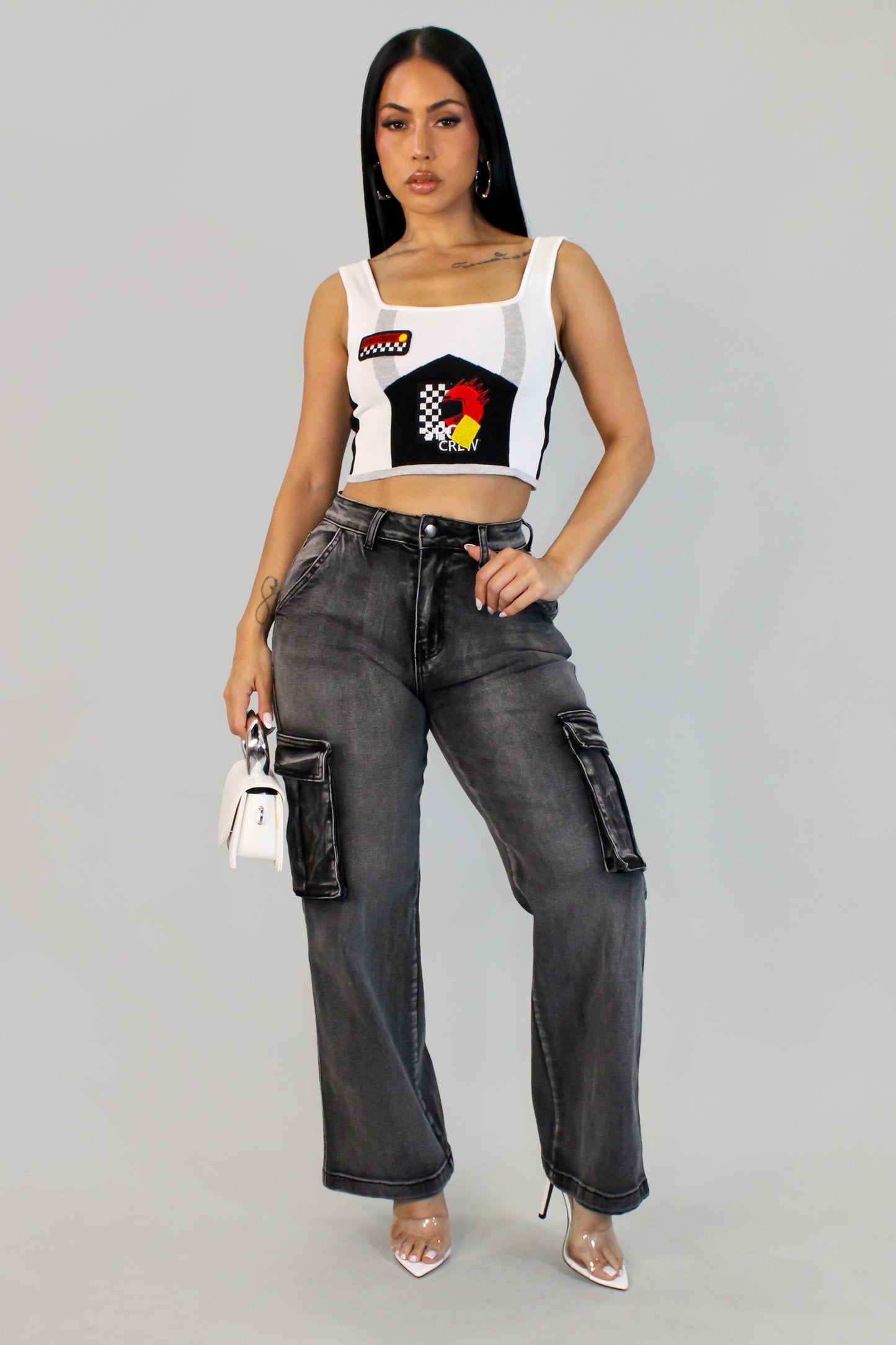 Poked On Pockets Pants - Black