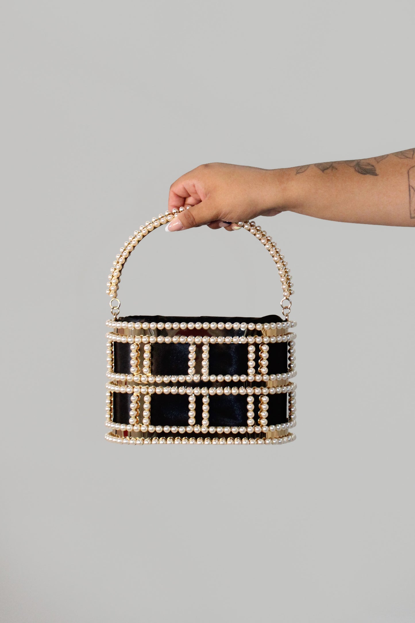 Mara Mia Purse - Black & Pearls