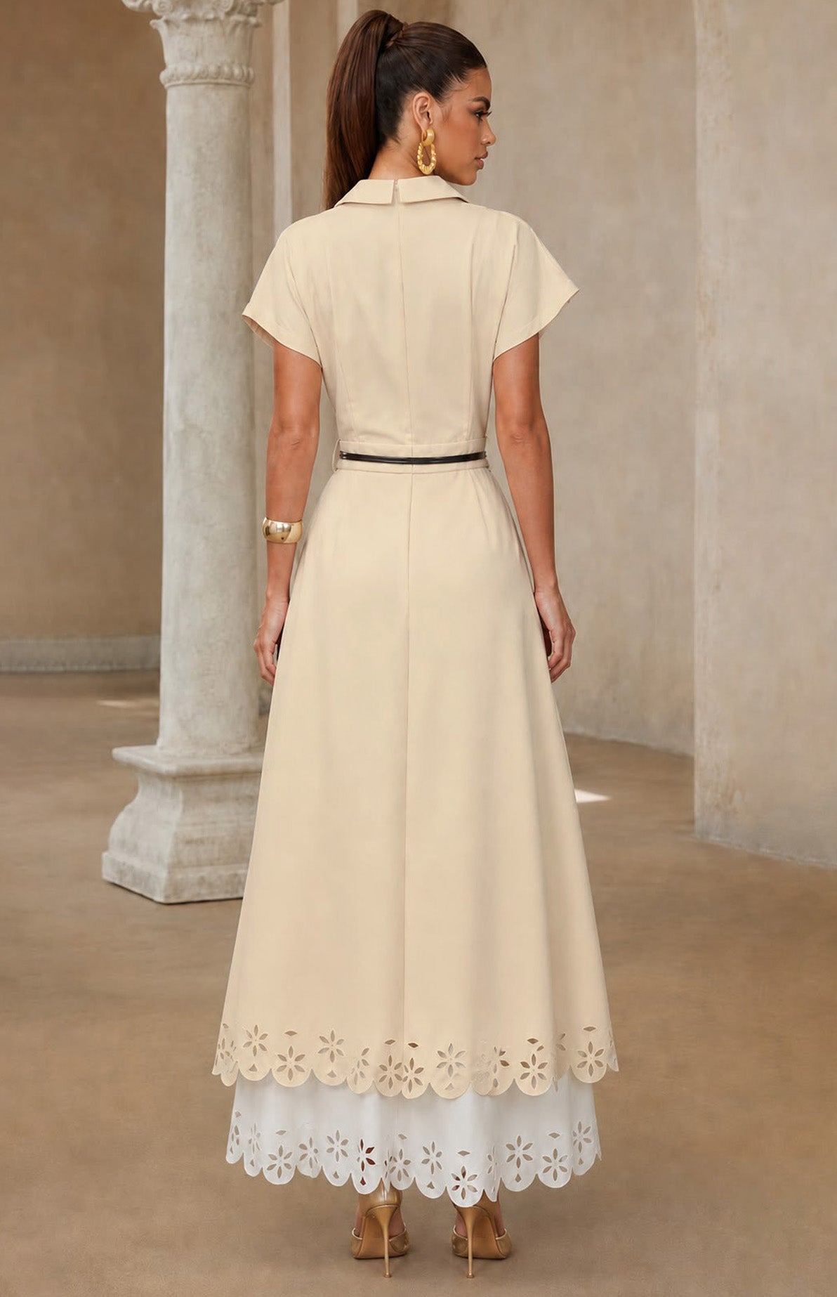 Sunday Adventures  Midi Dress - Cream