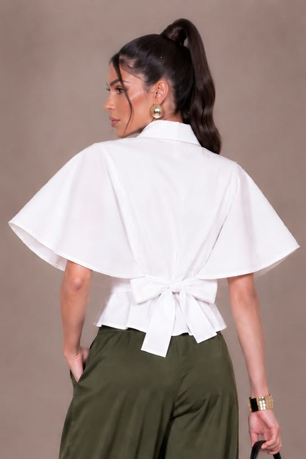 Cape Society Blouse - White
