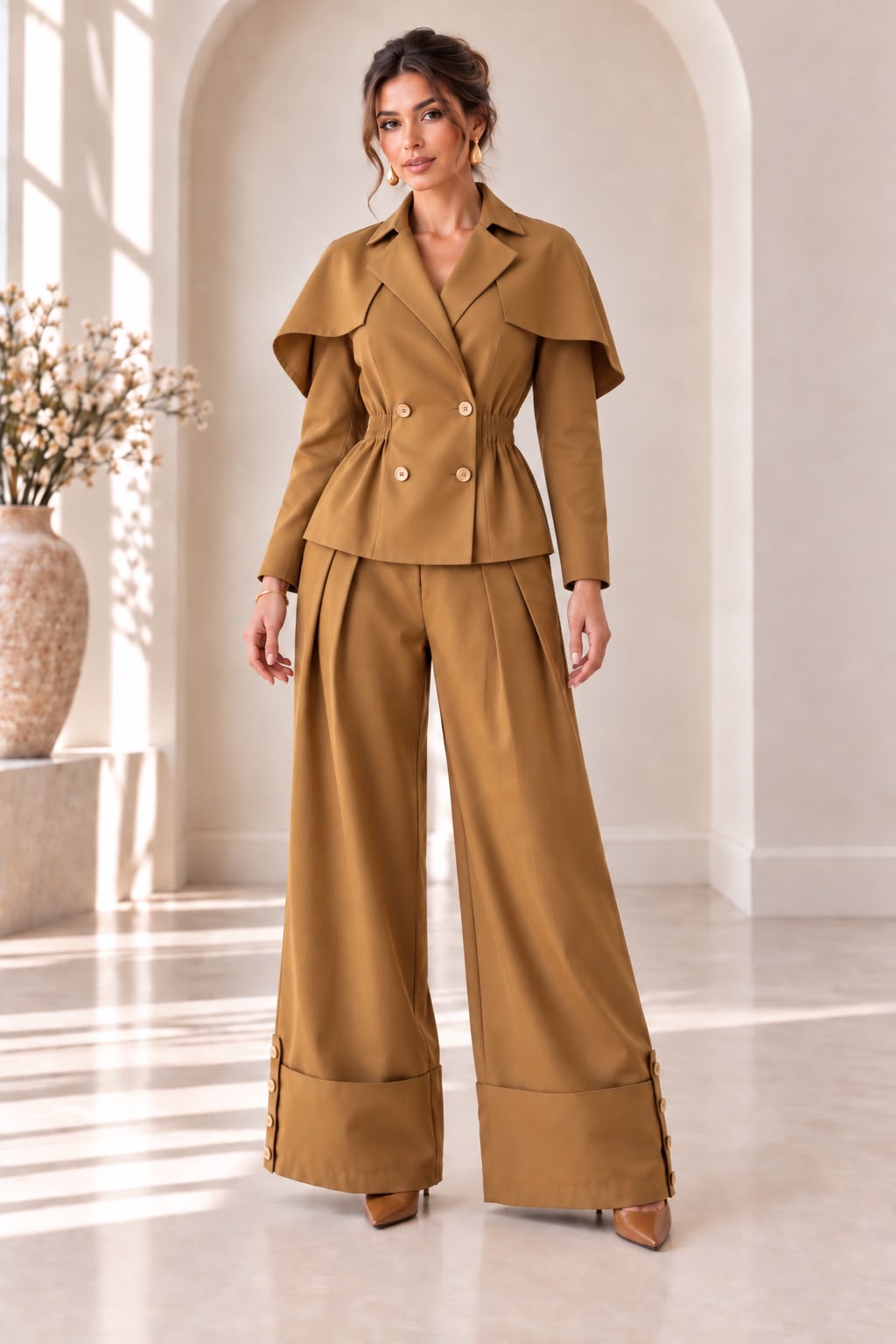 Starting Over Pant Set - Brown