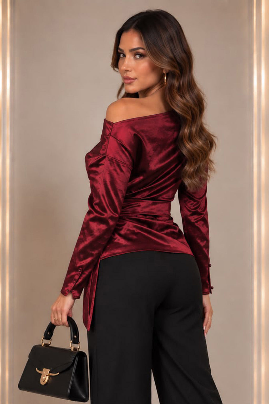 Reaching Over Top - Burgundy
