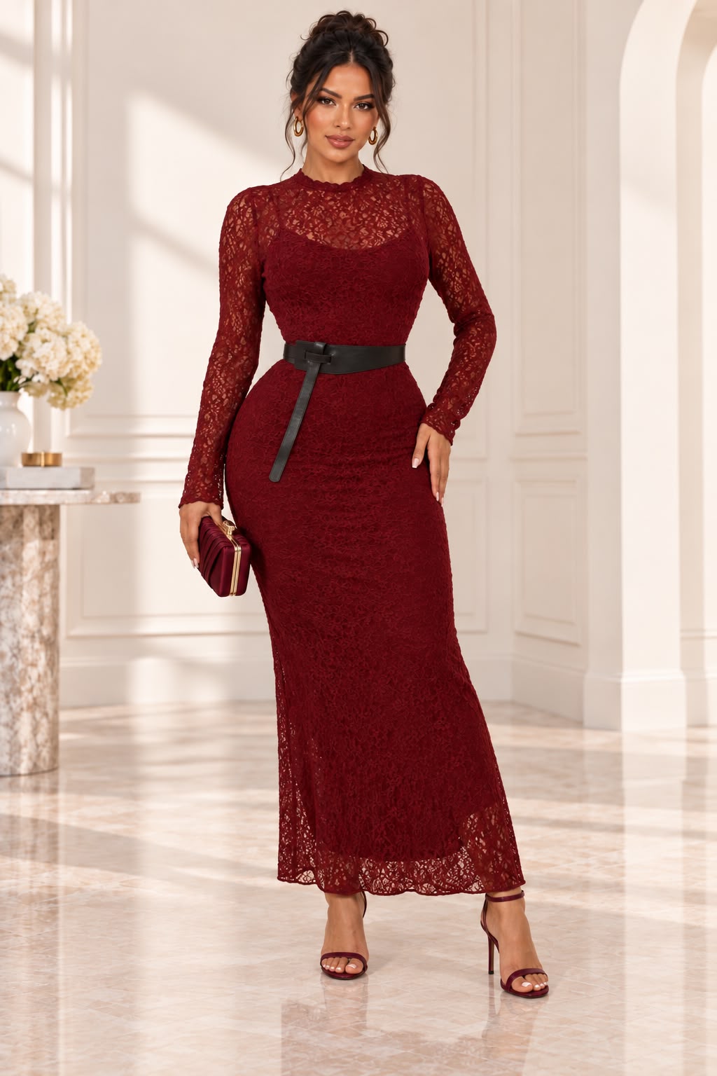 Making Plans Tonight Midi Dress - Red