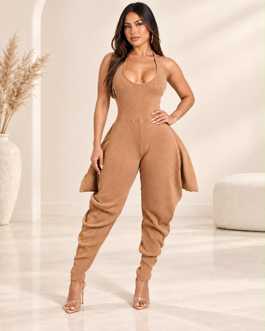 In The Loop Jumpsuit - Brown