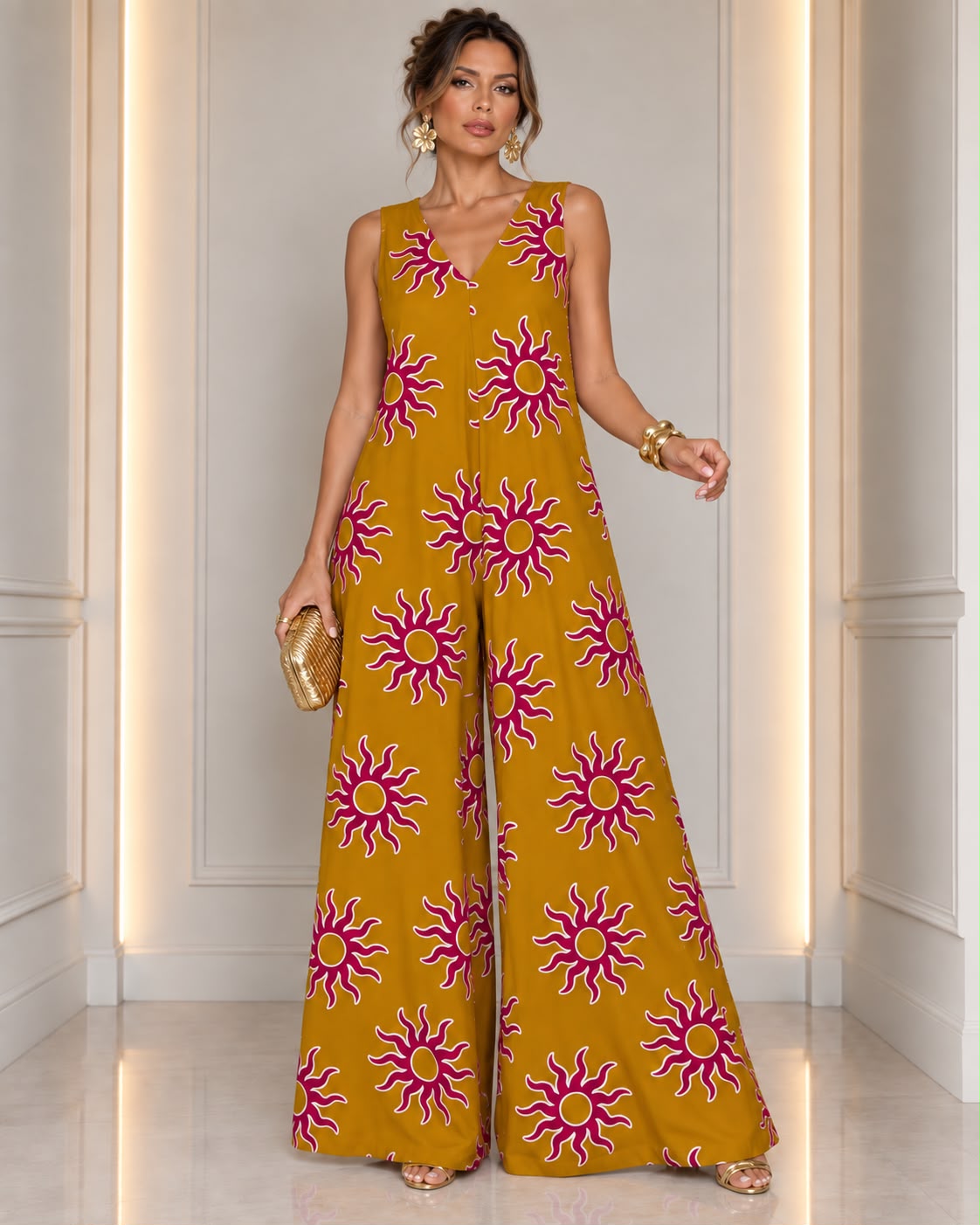 Summer Drift Jumpsuit - Mustard