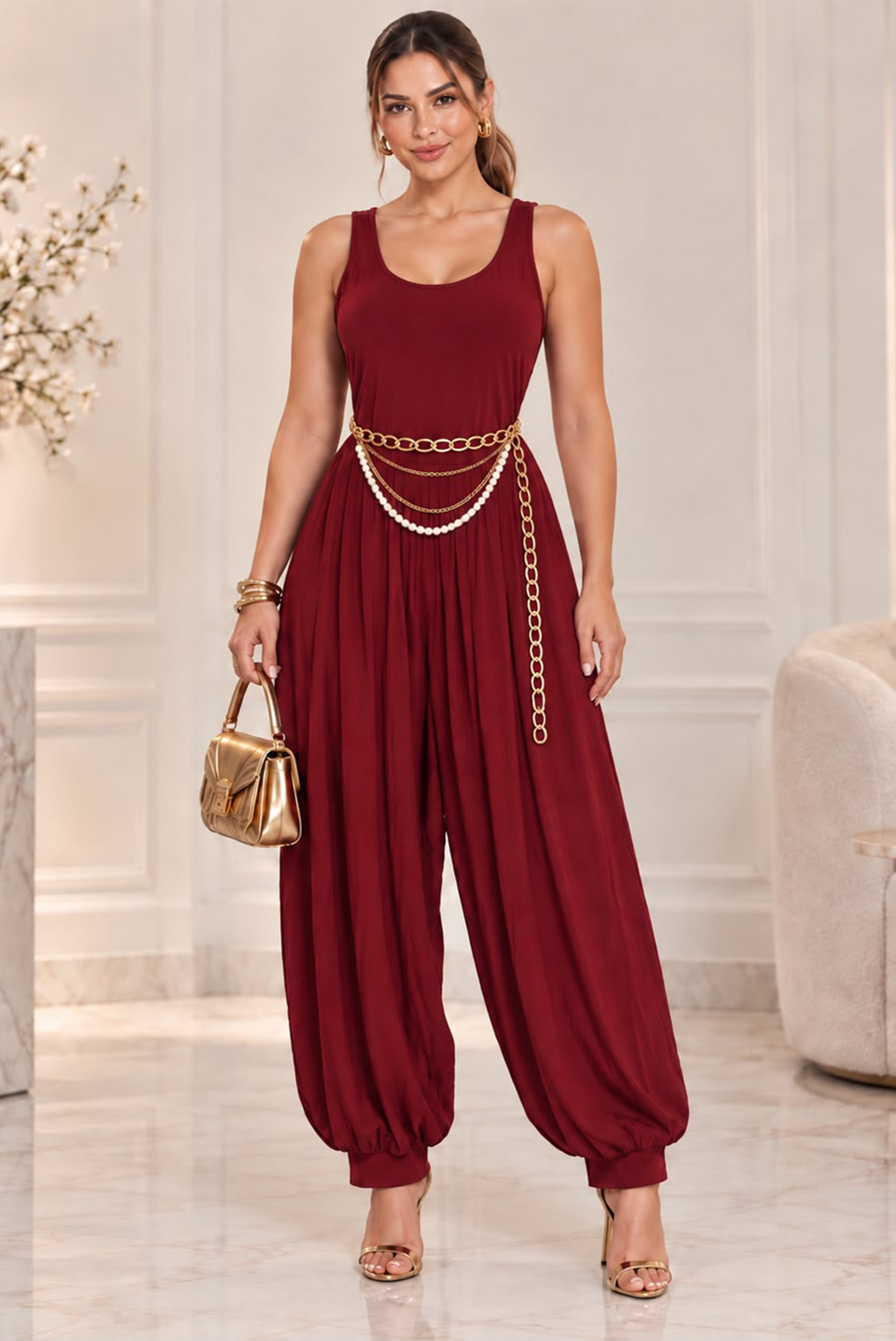 Serengetti   Jumpsuit - Red
