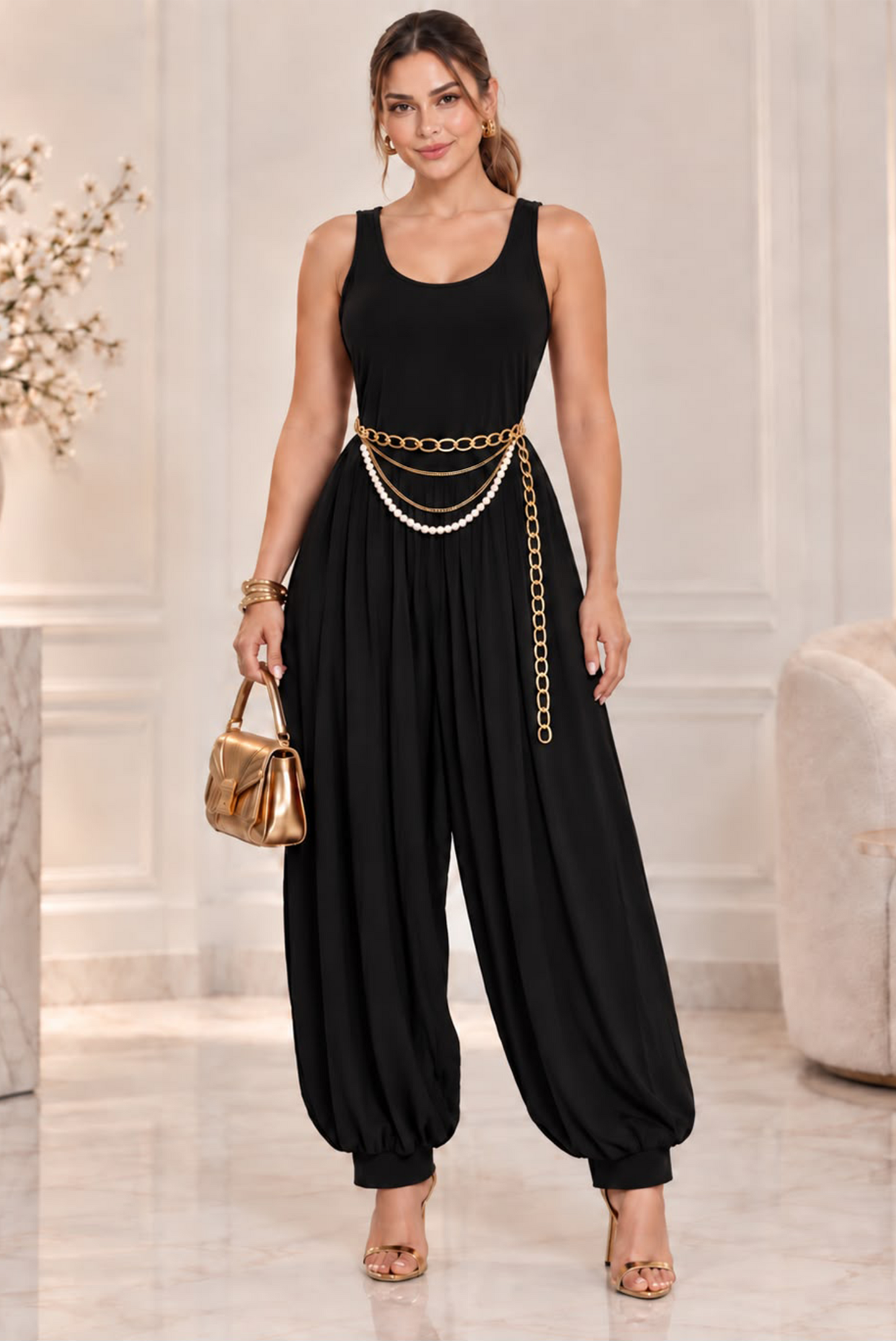 Serengetti   Jumpsuit - Black