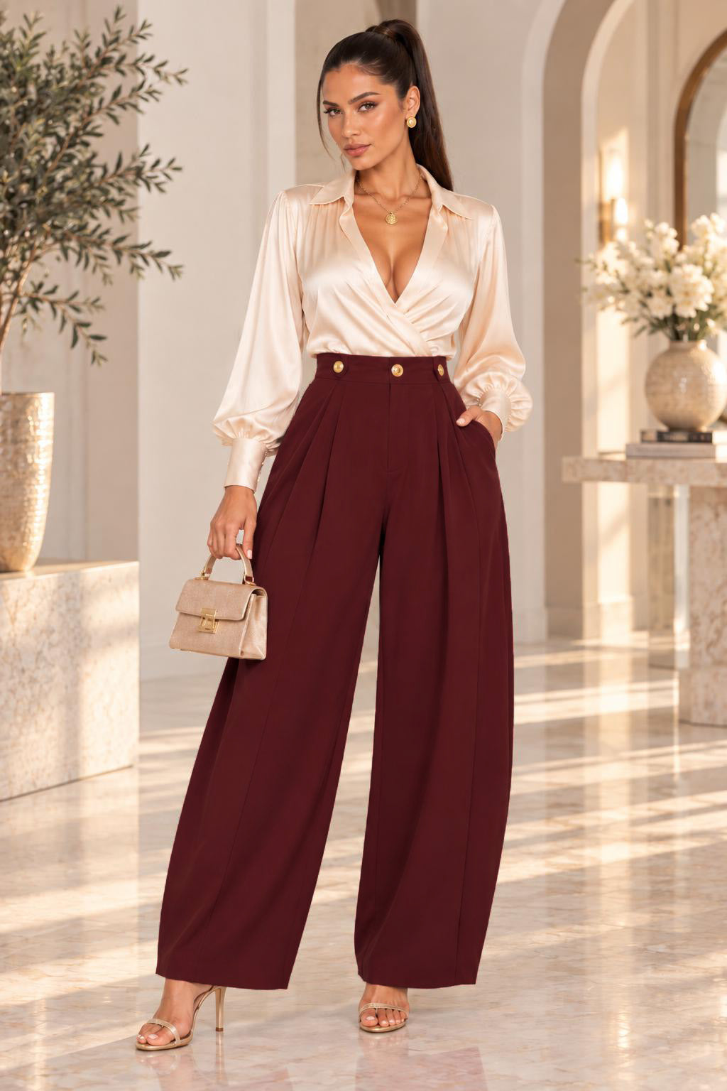 How It Is Pants - Burgundy