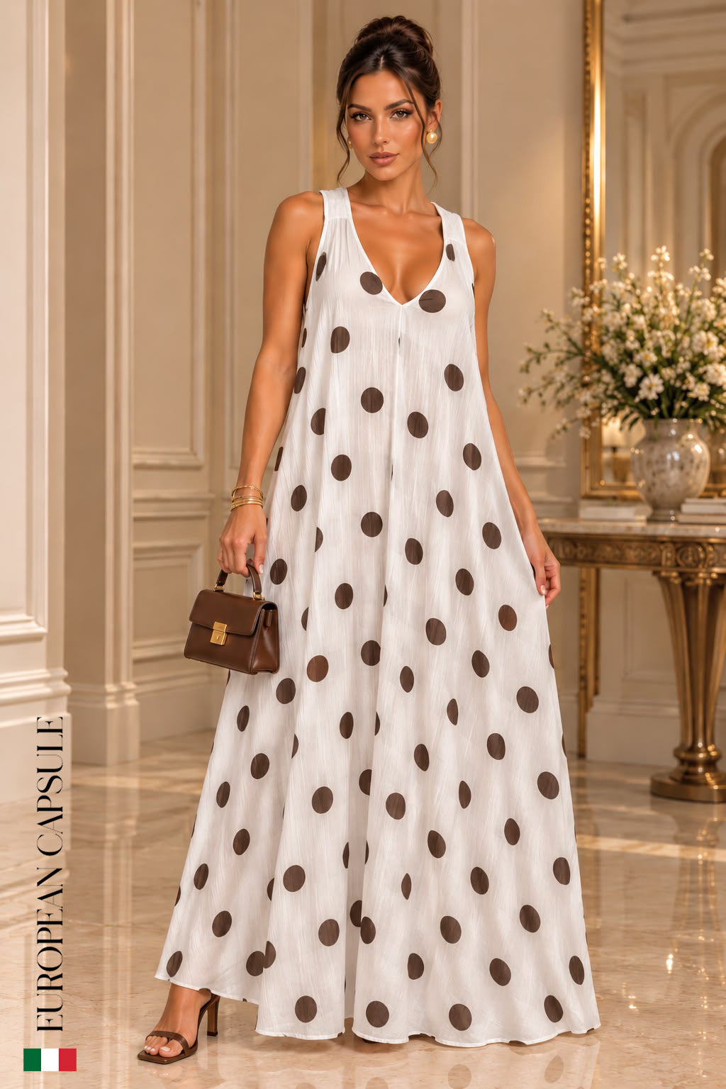 Cefalú Italian Linen Dress - White