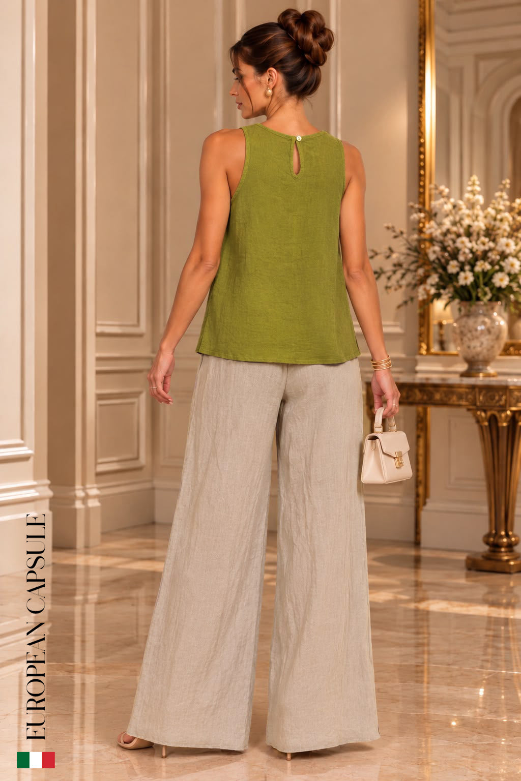 Vernazza Italian Linen Pants - Cream