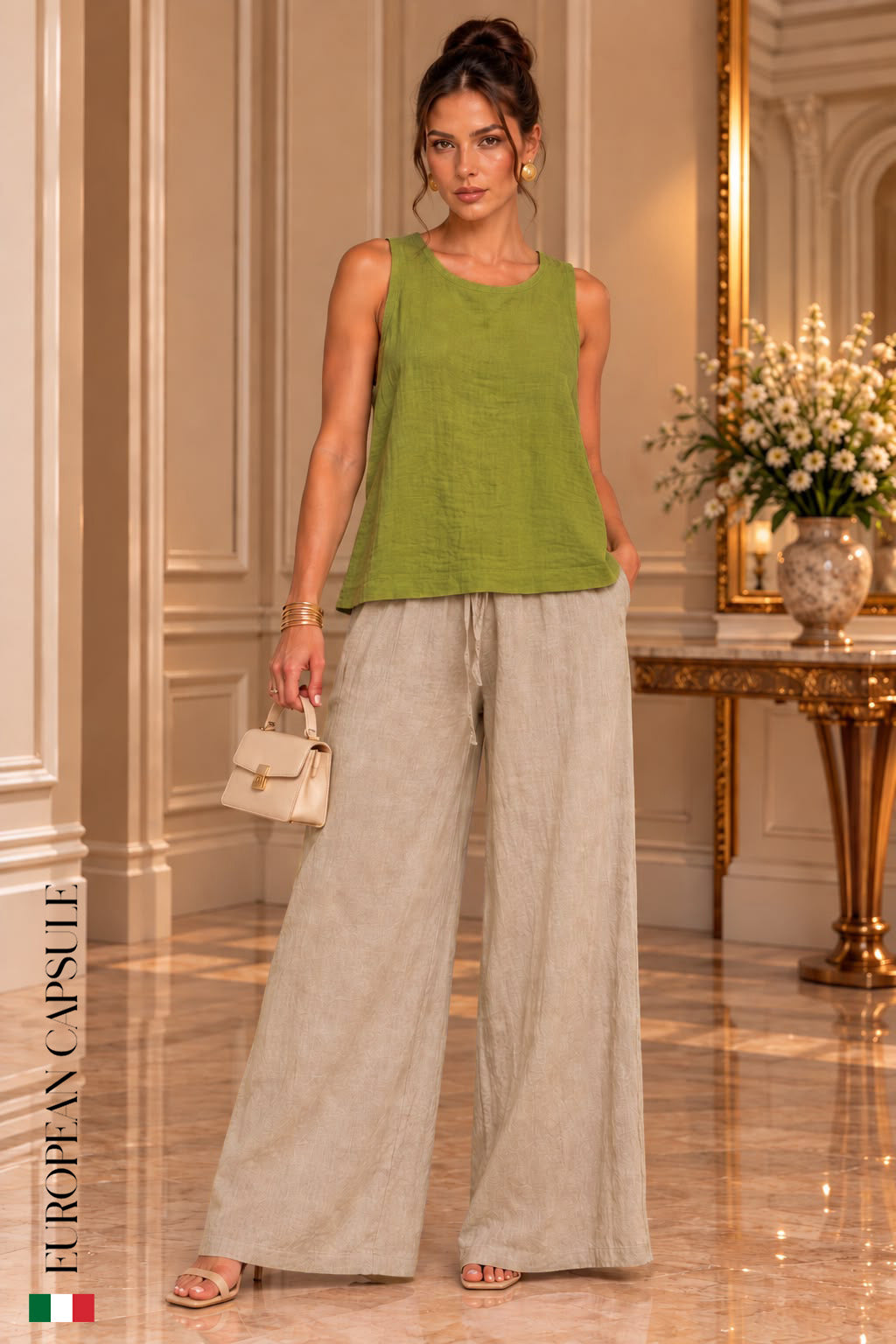 Vernazza Italian Linen Pants - Cream