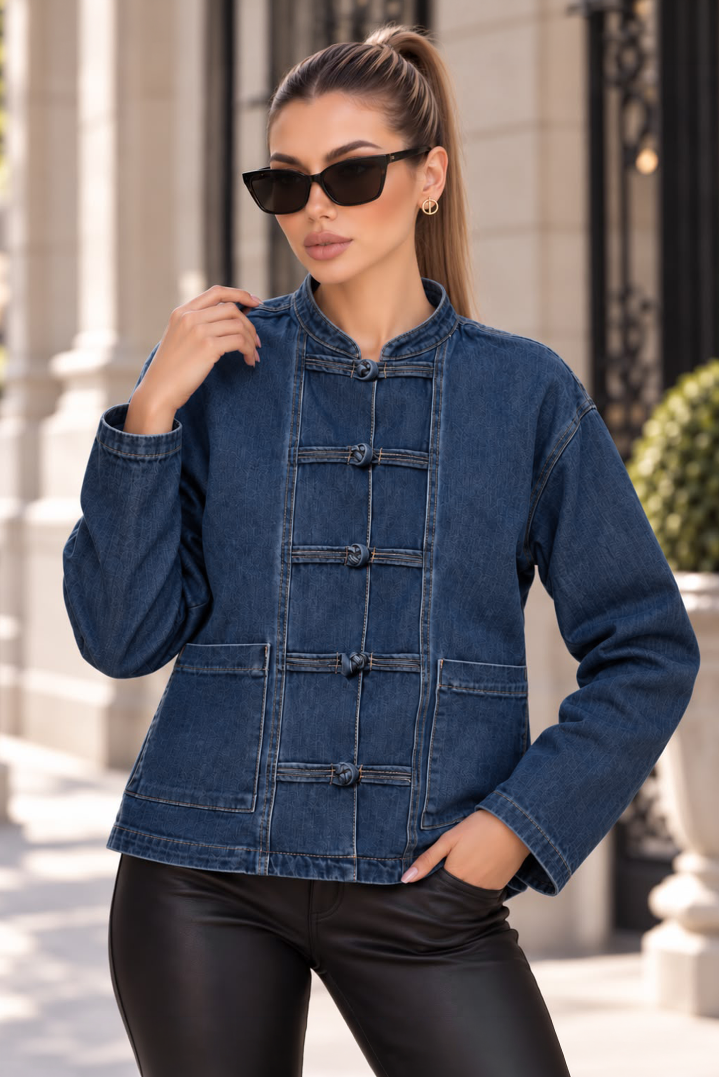 Nova Denim Top - Blue