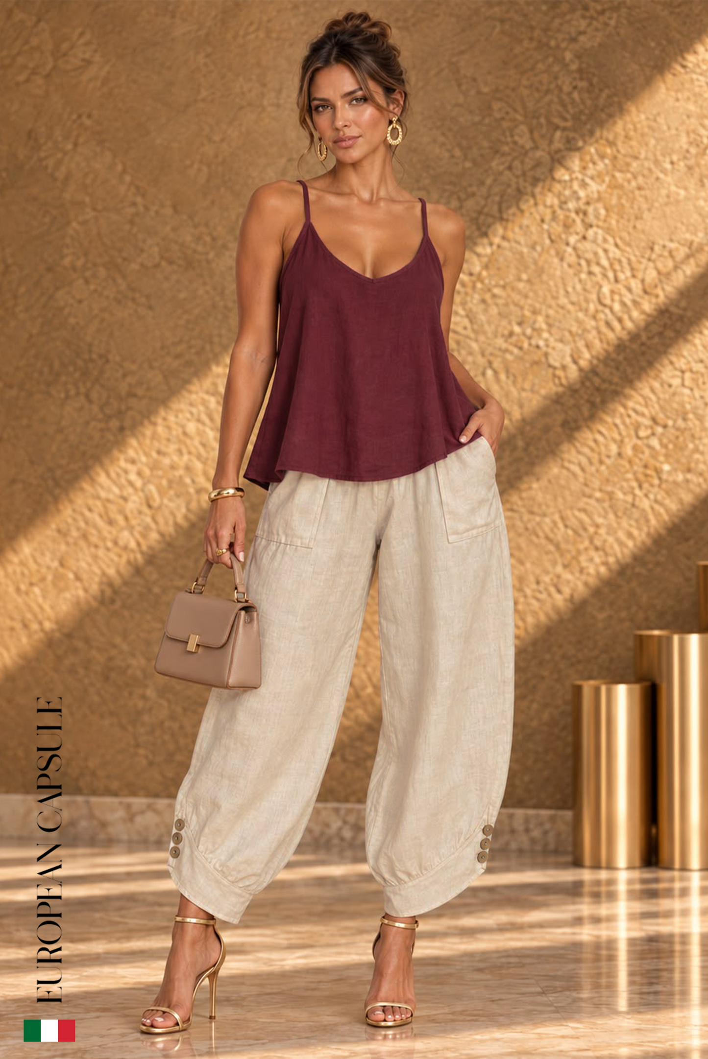 Prato Italian Linen Pants - Cream