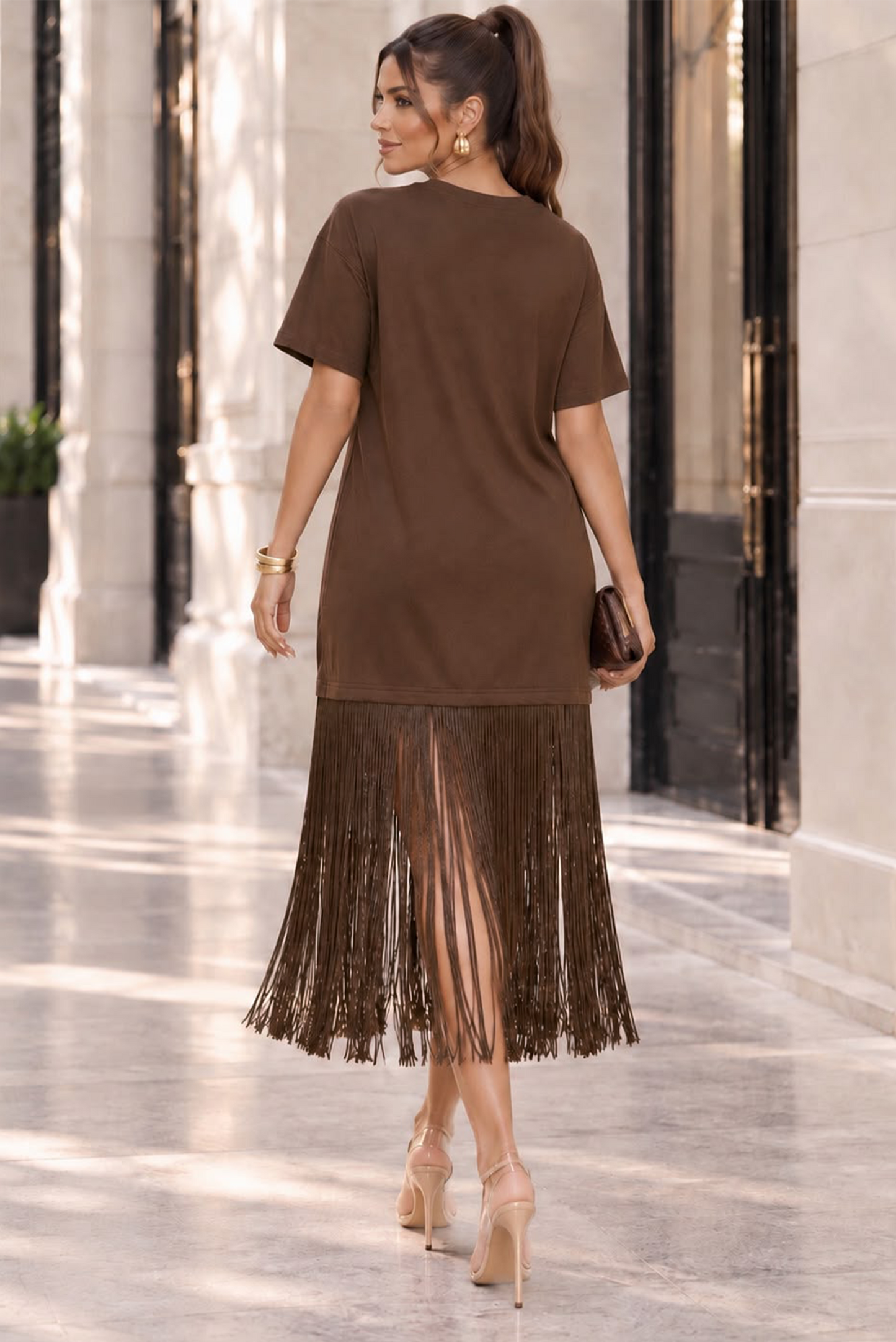 I'm Your Favorite Midi Dress - Brown