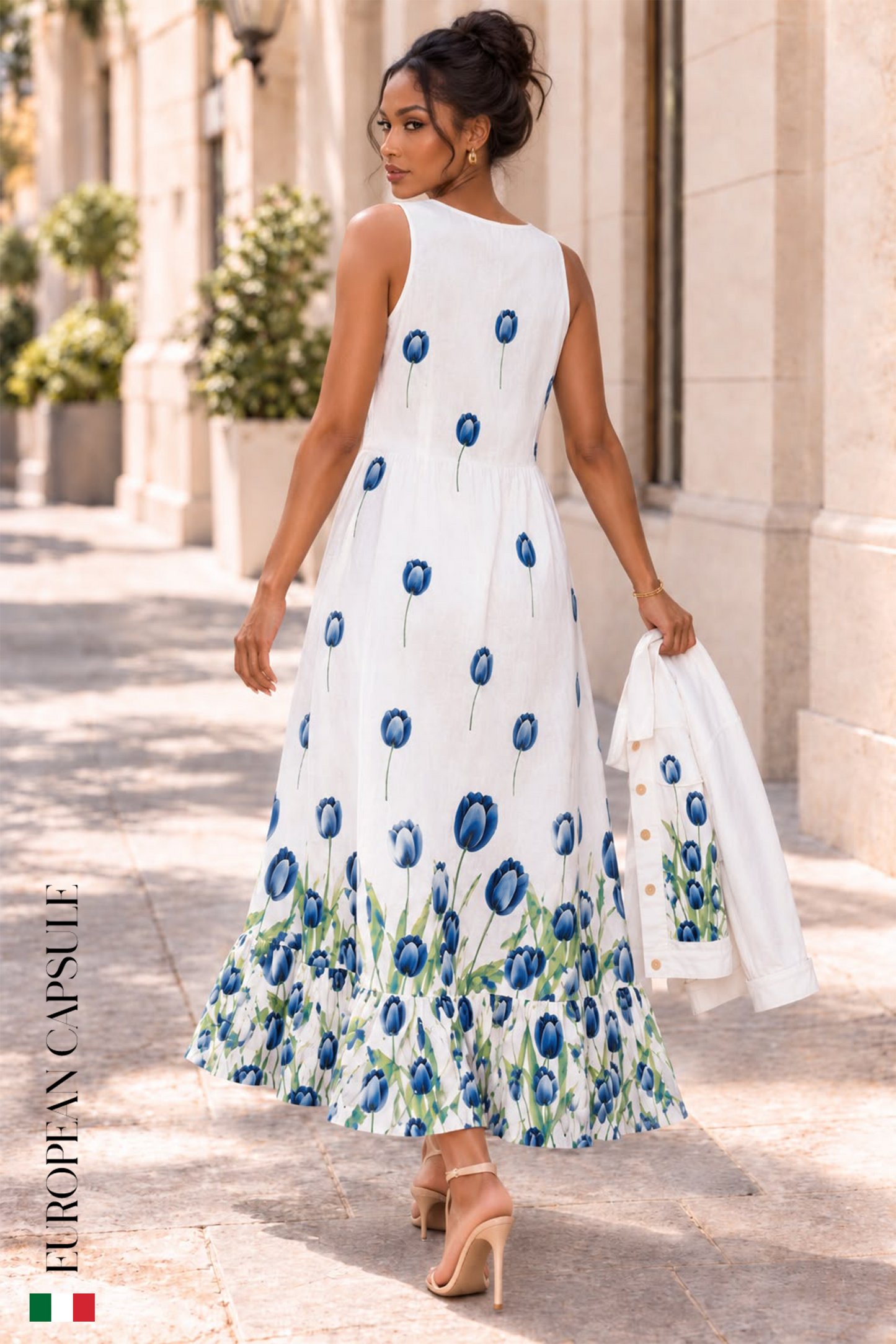 Dolce Incanto Italian Linen Dress - White