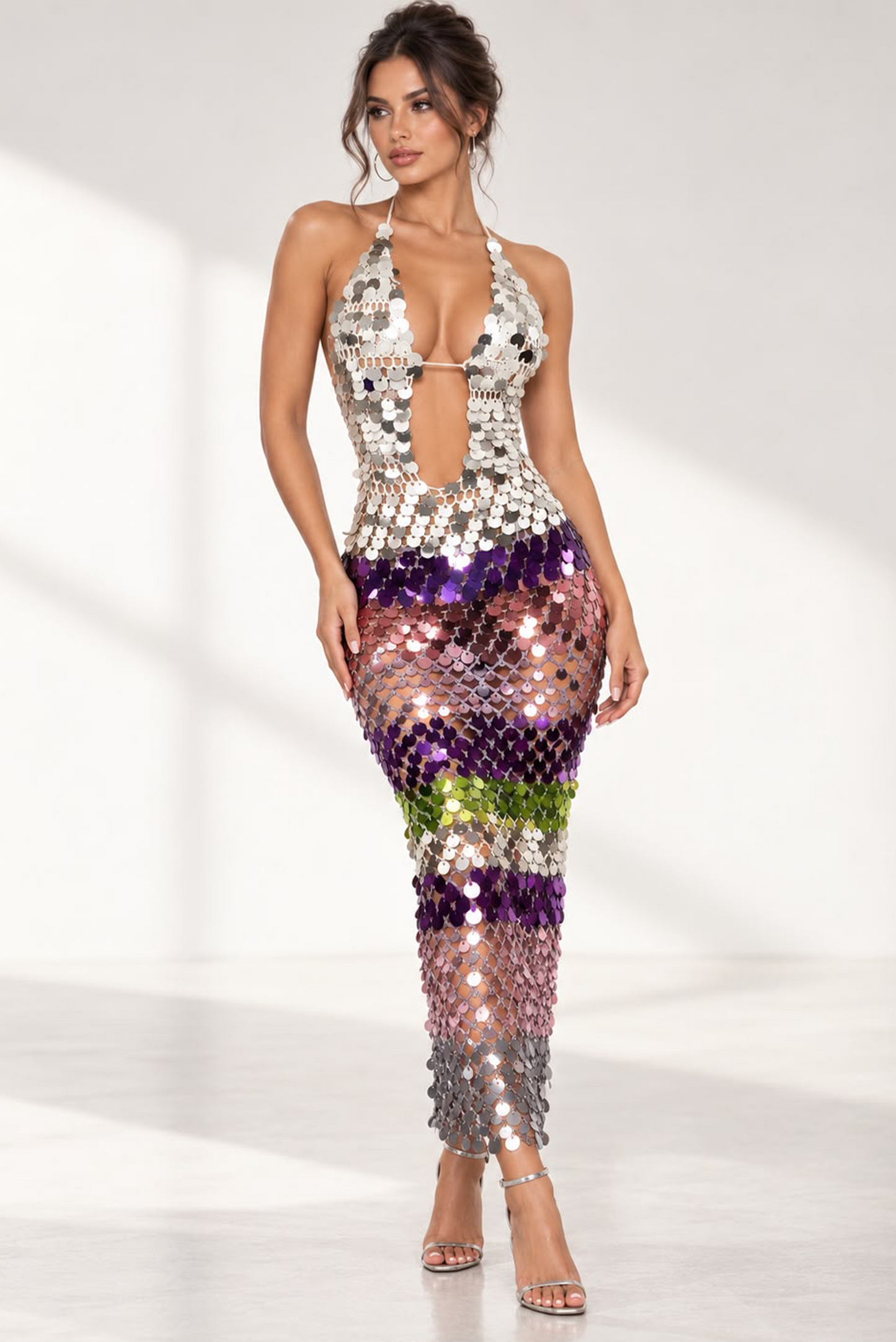 A Gem Mini Dress - Purple