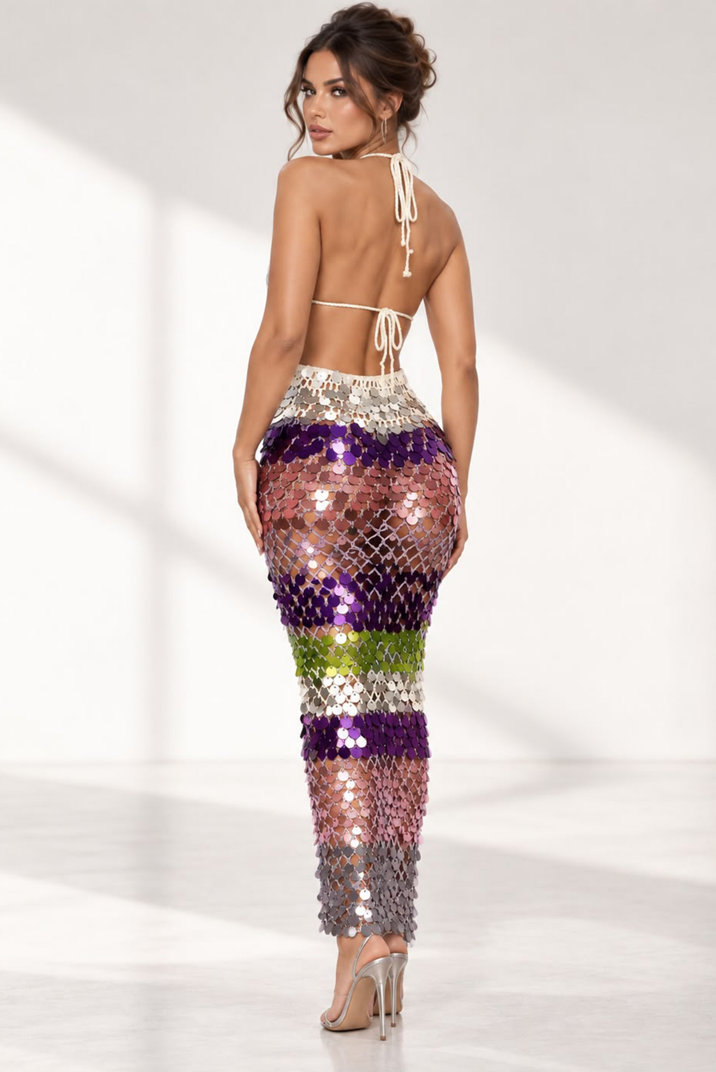 A Gem Mini Dress - Purple