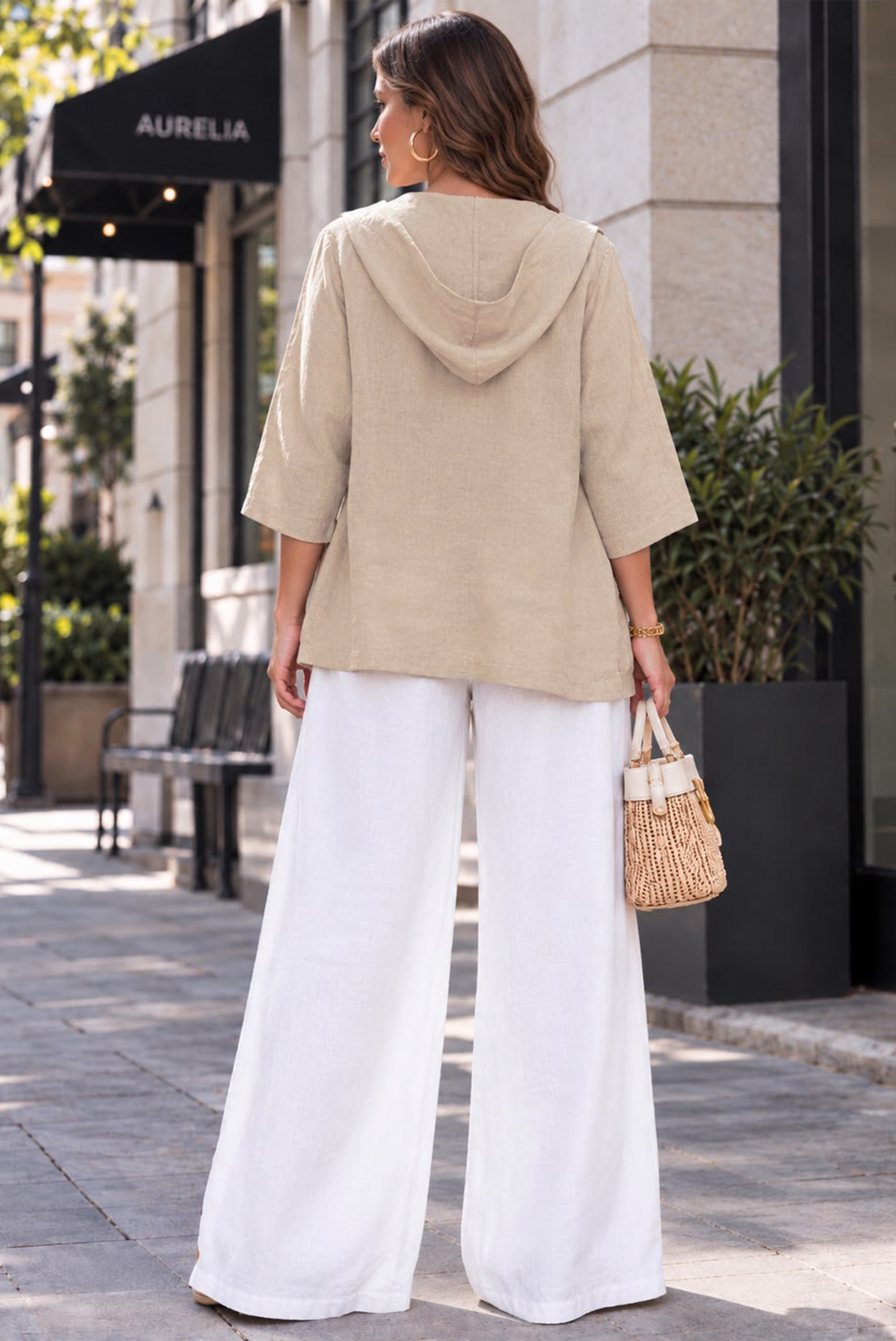 Luna Di Firenze Italian Linen Pants - White