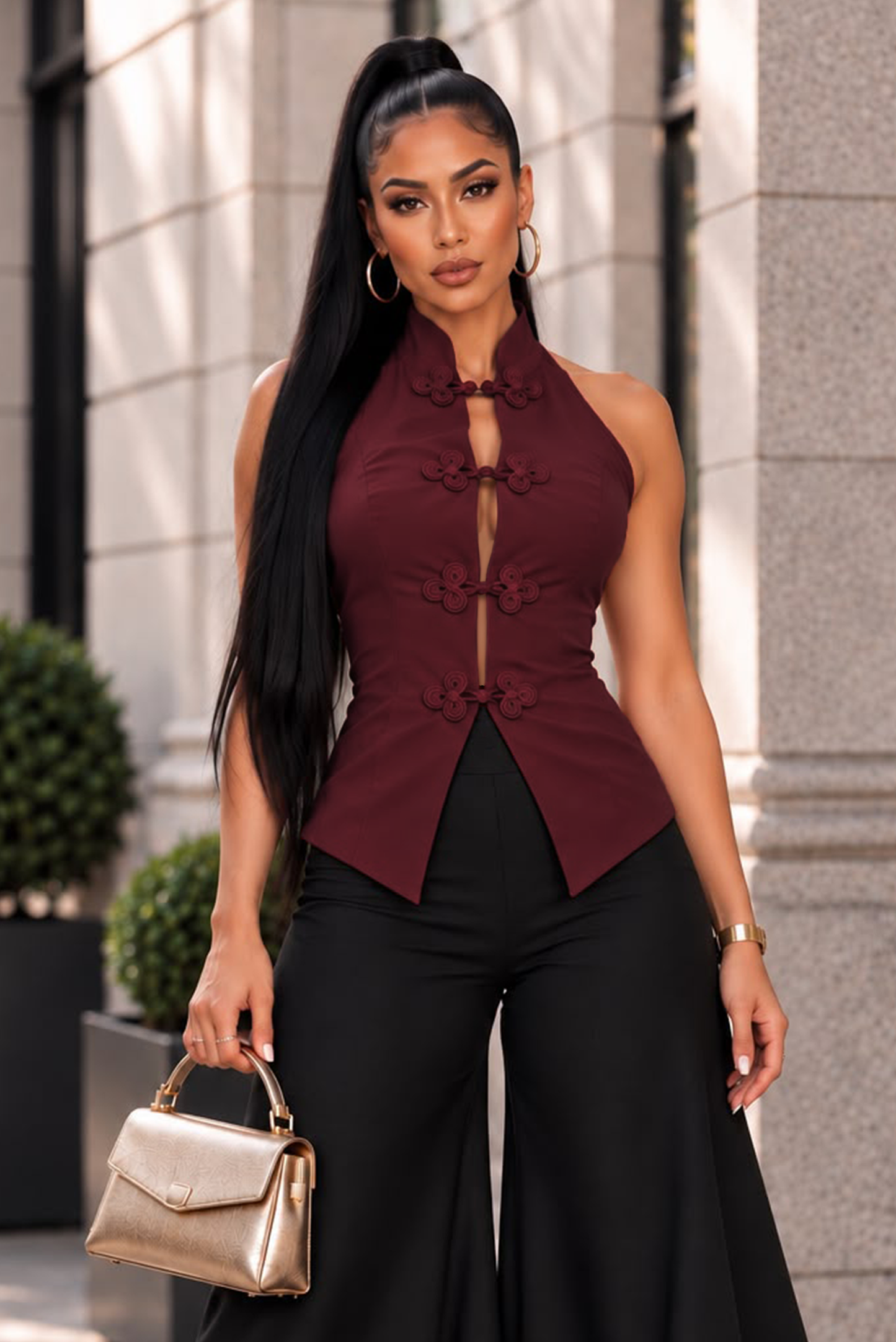 Sharing Me Top - Burgundy