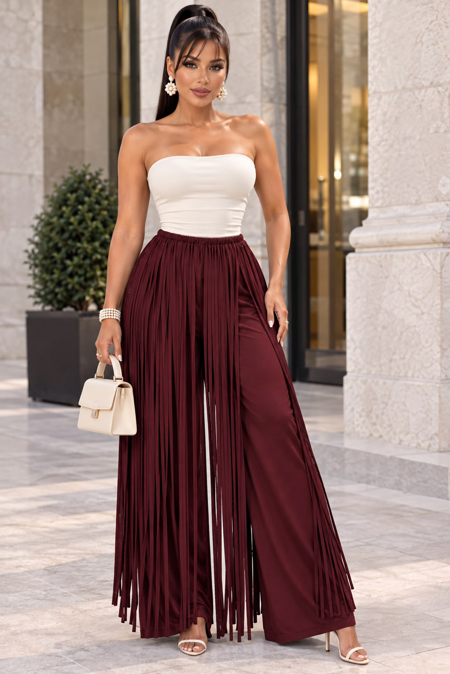 Make An Entrance Pant - Burgundy