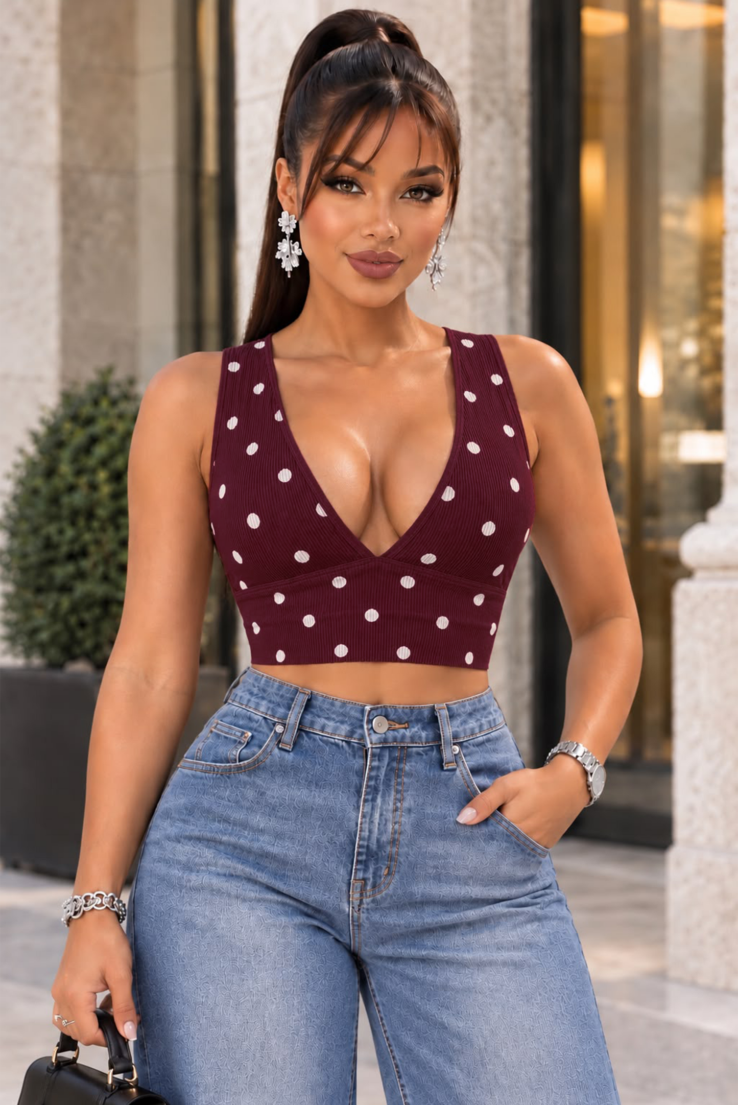 Tiana's Top - Burgundy