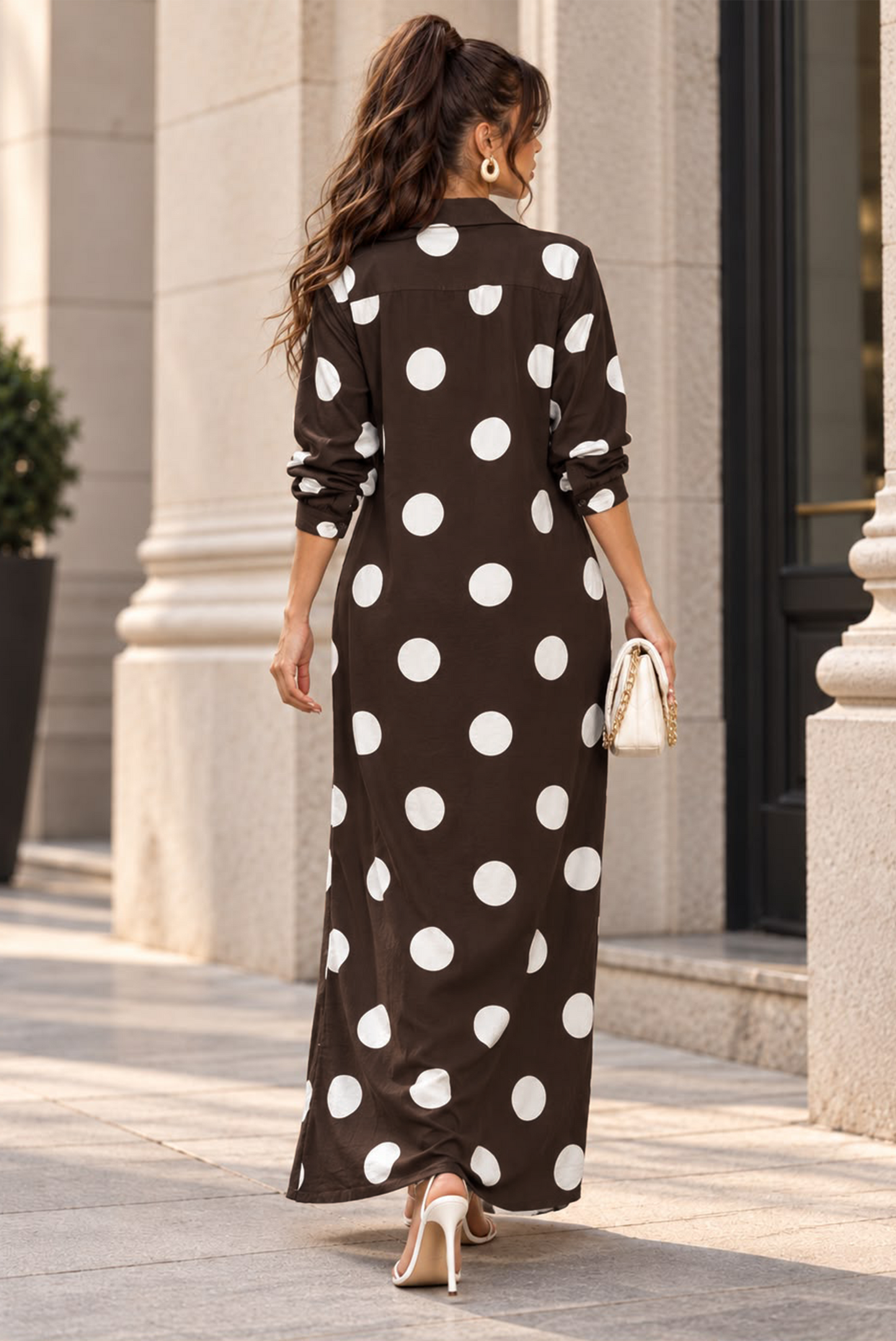 Olympo Maxi Dress - Brown