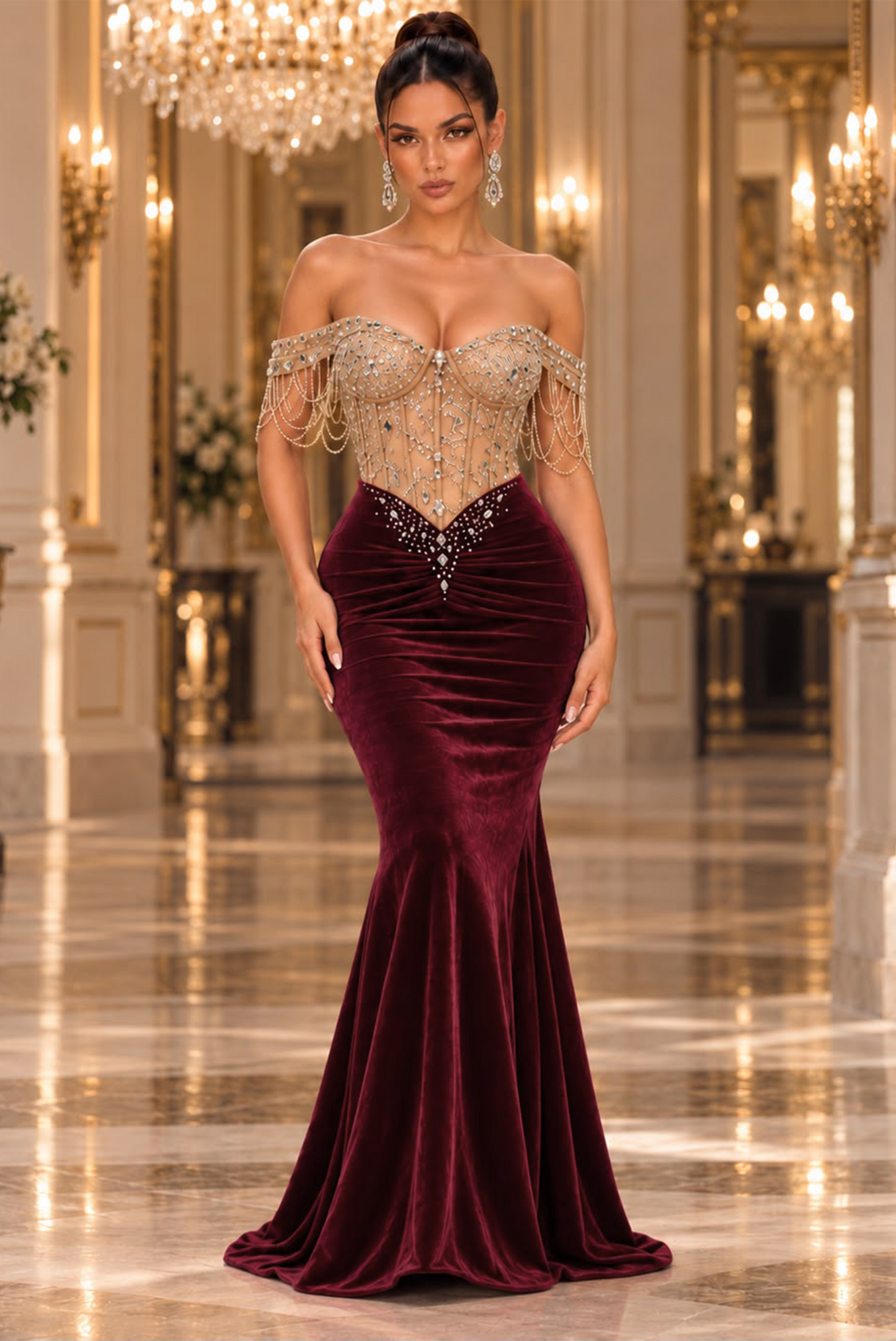 Uncommon Nights Maxi Dress - Burgundy