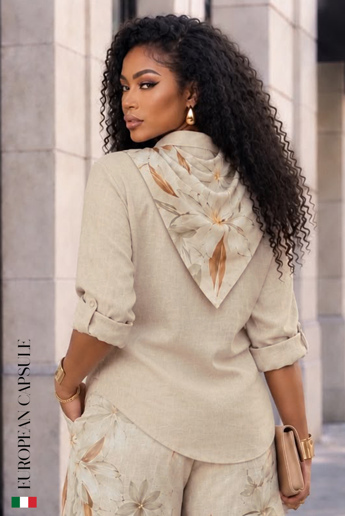 Sogno Di Capri Italian Linen Top - Cream