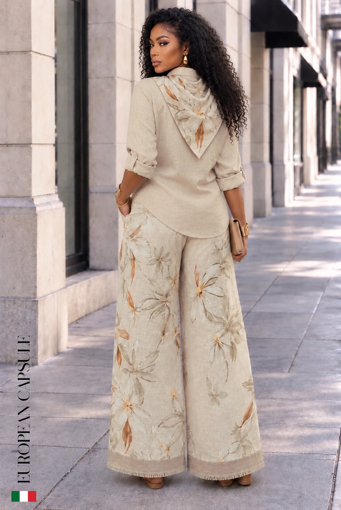 La Dolce Bellezza Italian Linen Pants - Cream