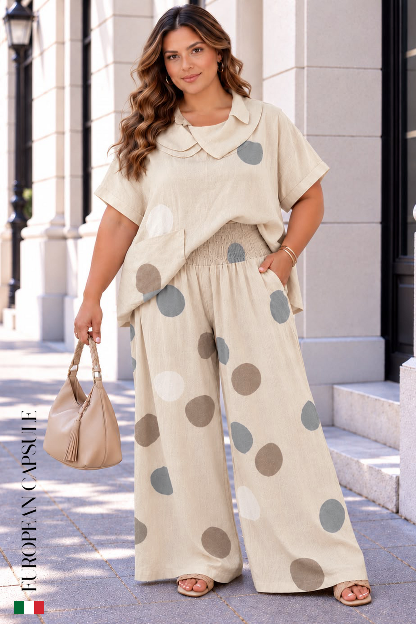 Luce E Petali Italian Linen Pants - Cream