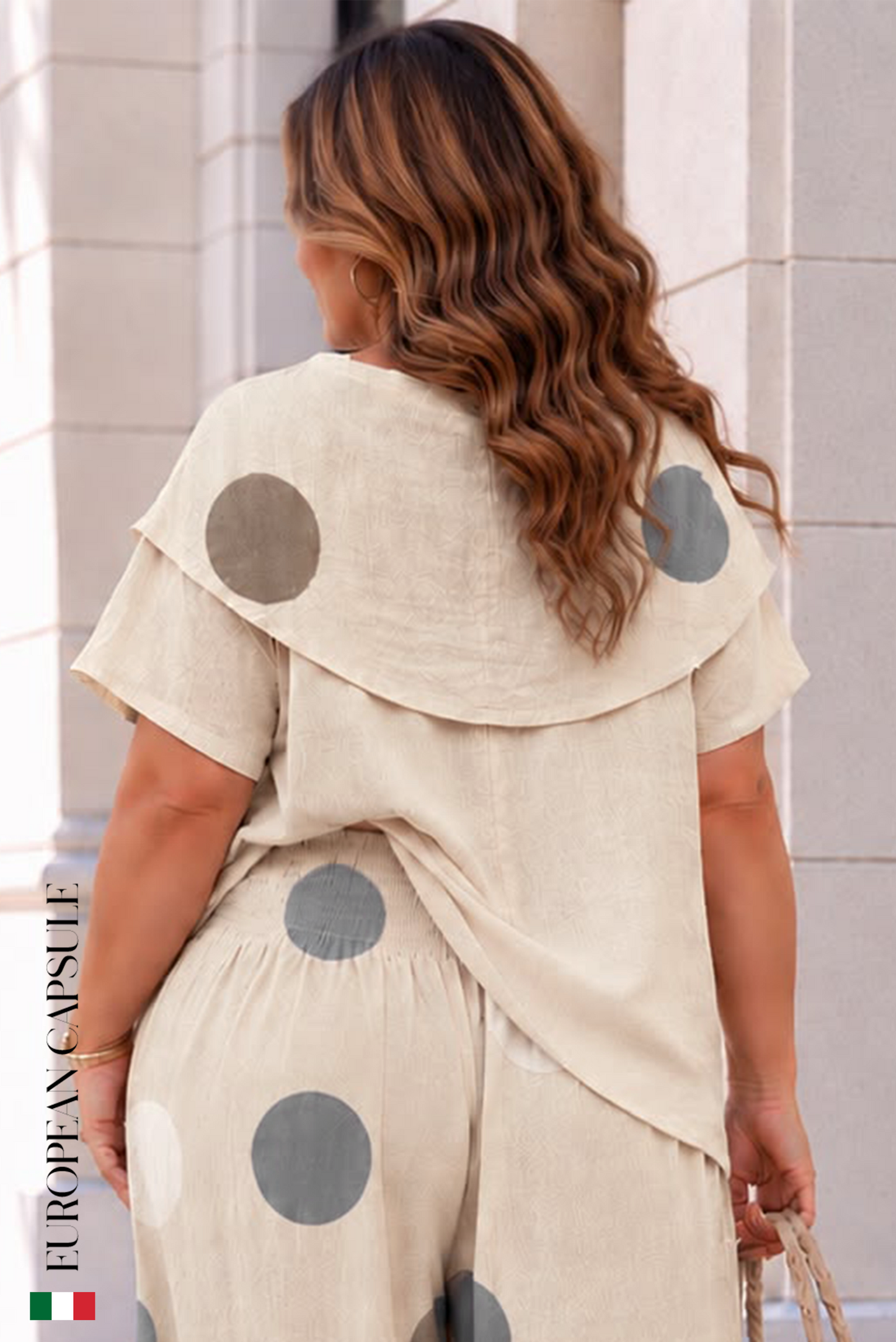 Un Fiore Al Sole Italian Linen Top - Cream