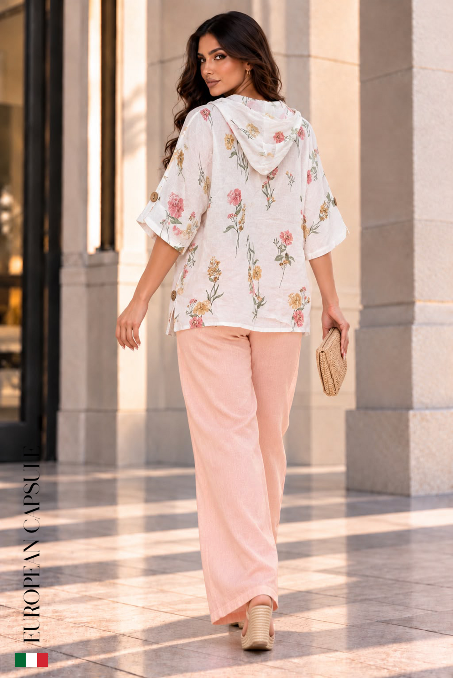 Vernazza Italian Linen Pants -Pink