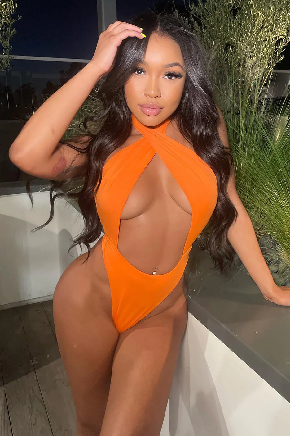 Maria's One Piece Swimsuit - Orange