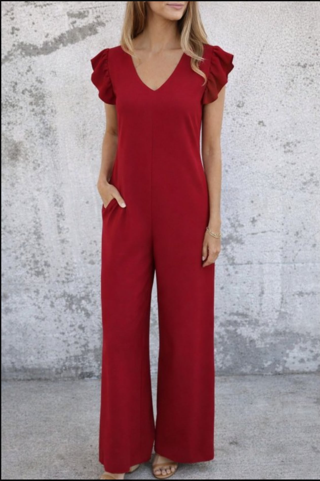 Open For Fun Jumpsuit - Red