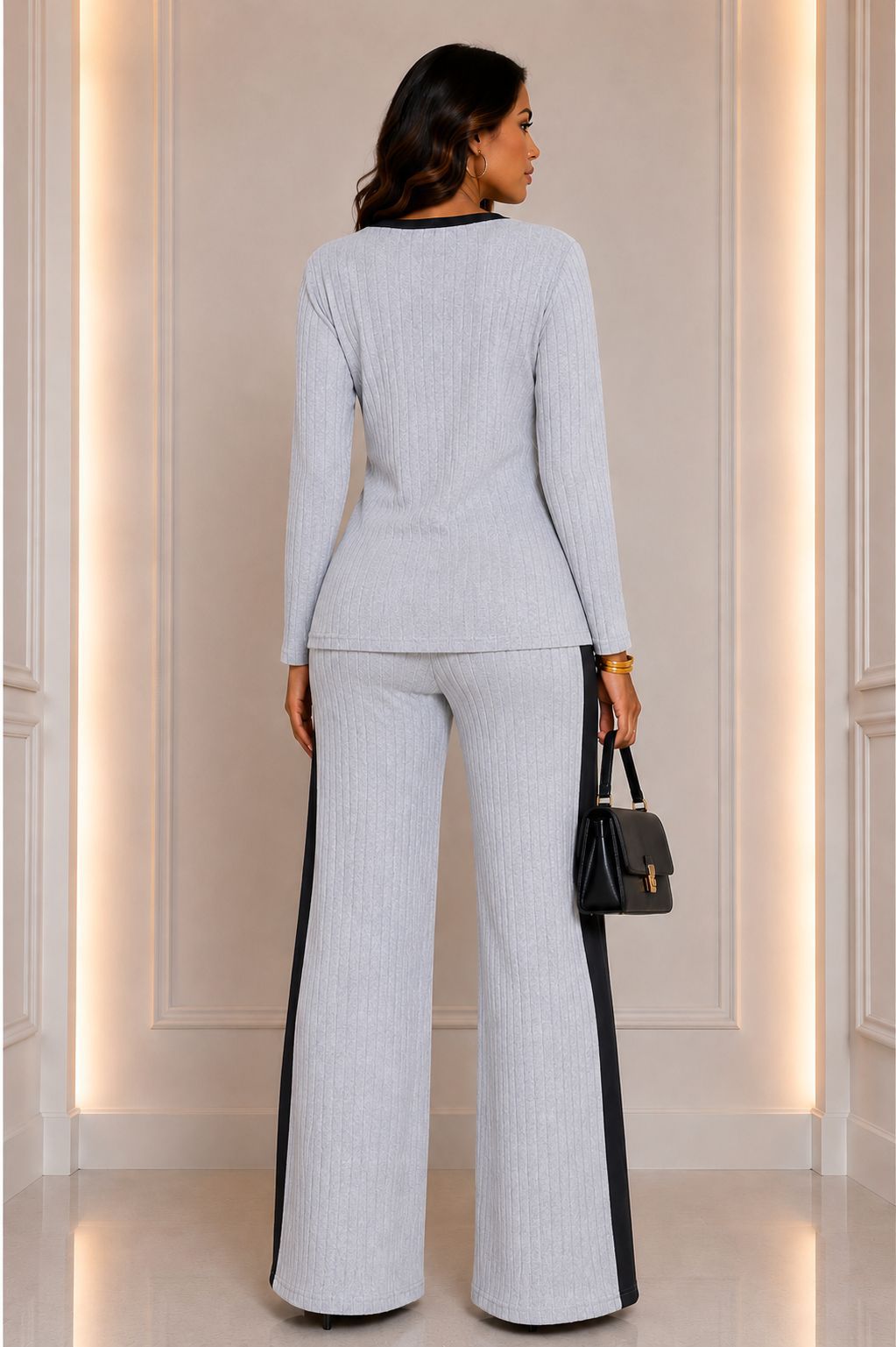 Meghan Pant Set - Grey