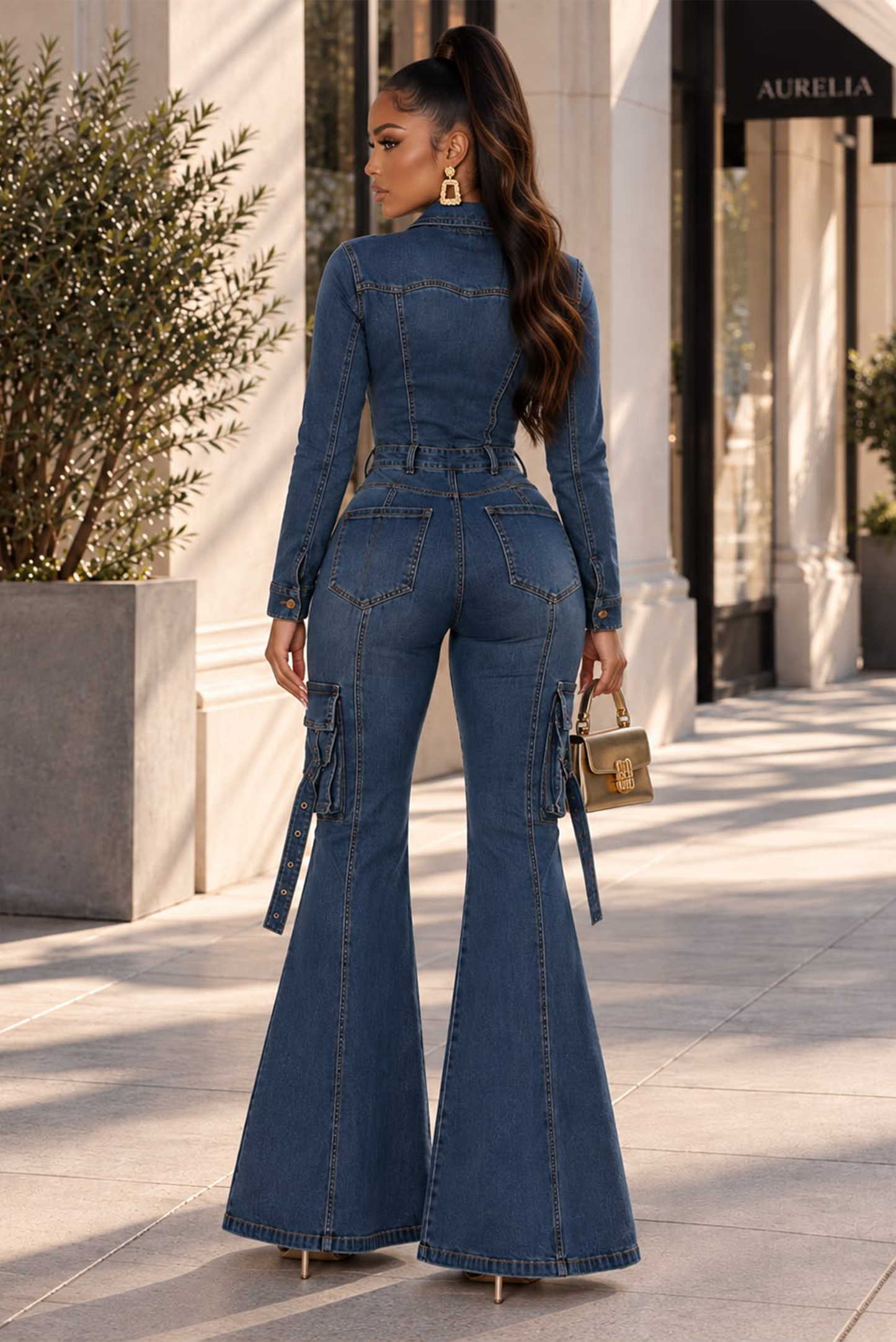 Looking Pretty Jumpsuit - Dark Wash