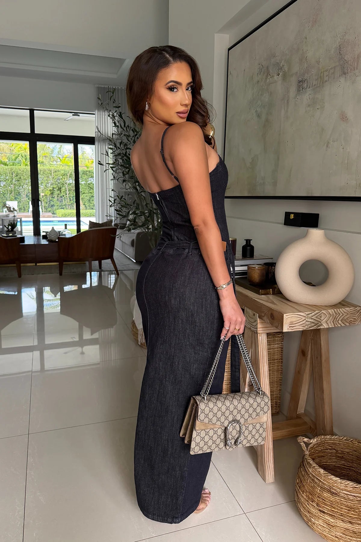 Life Goes On Maxi Dress - Denim