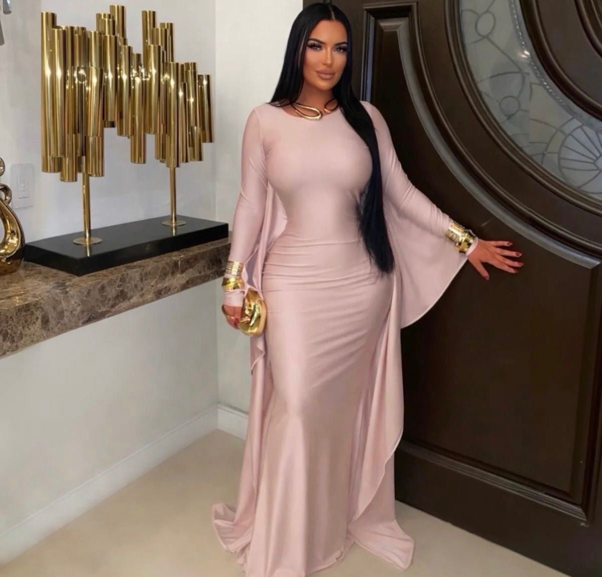 Viola's Maxi Dress - Pink