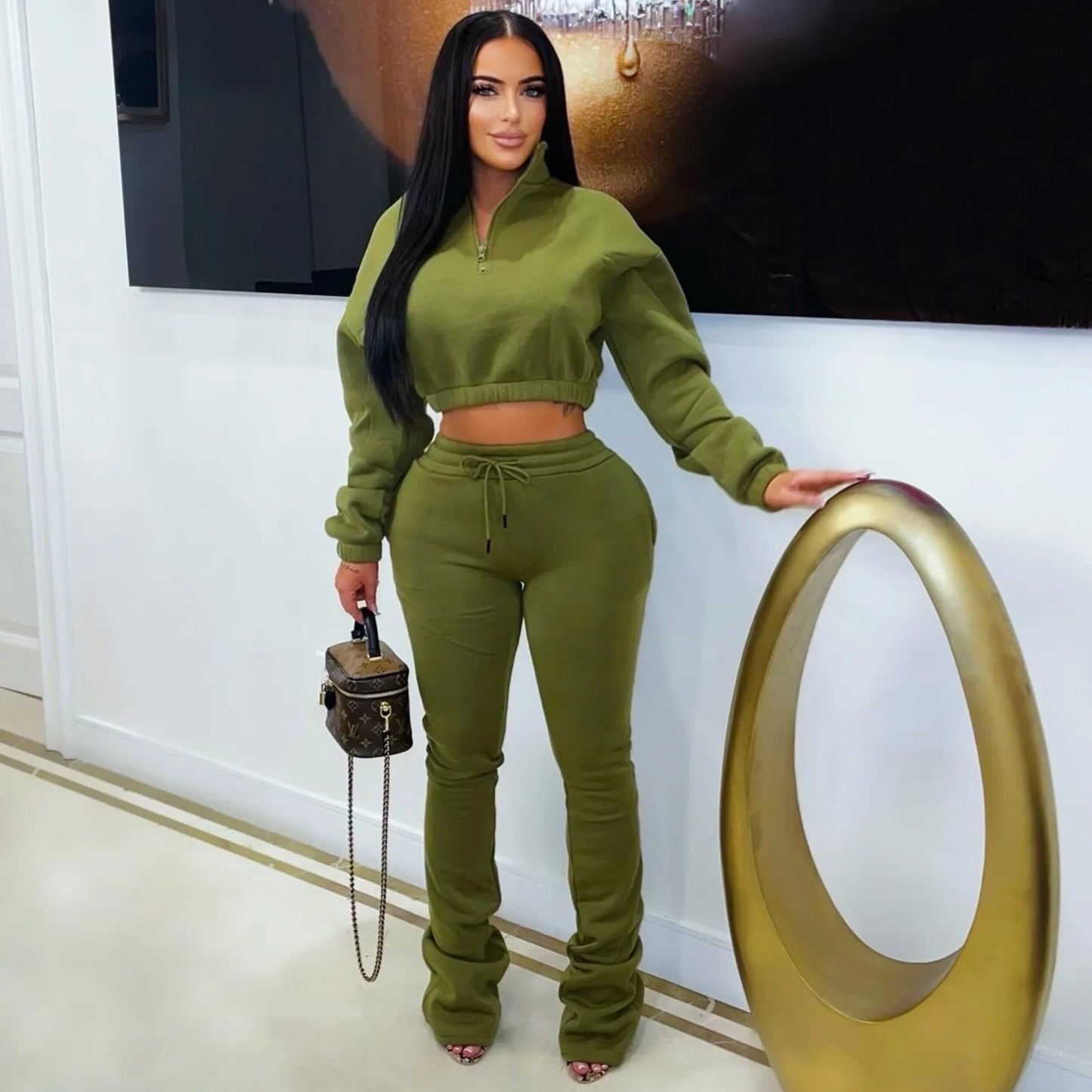 The Traveling Jogger Set - Olive