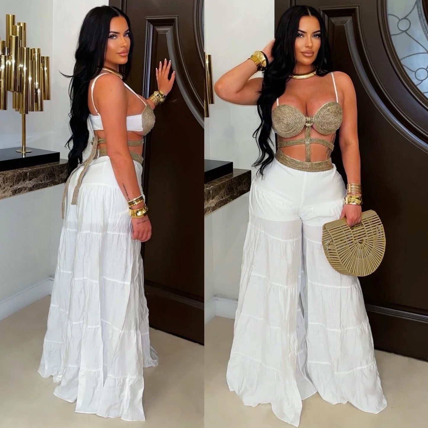 Tulum's Morning Pant Set - White